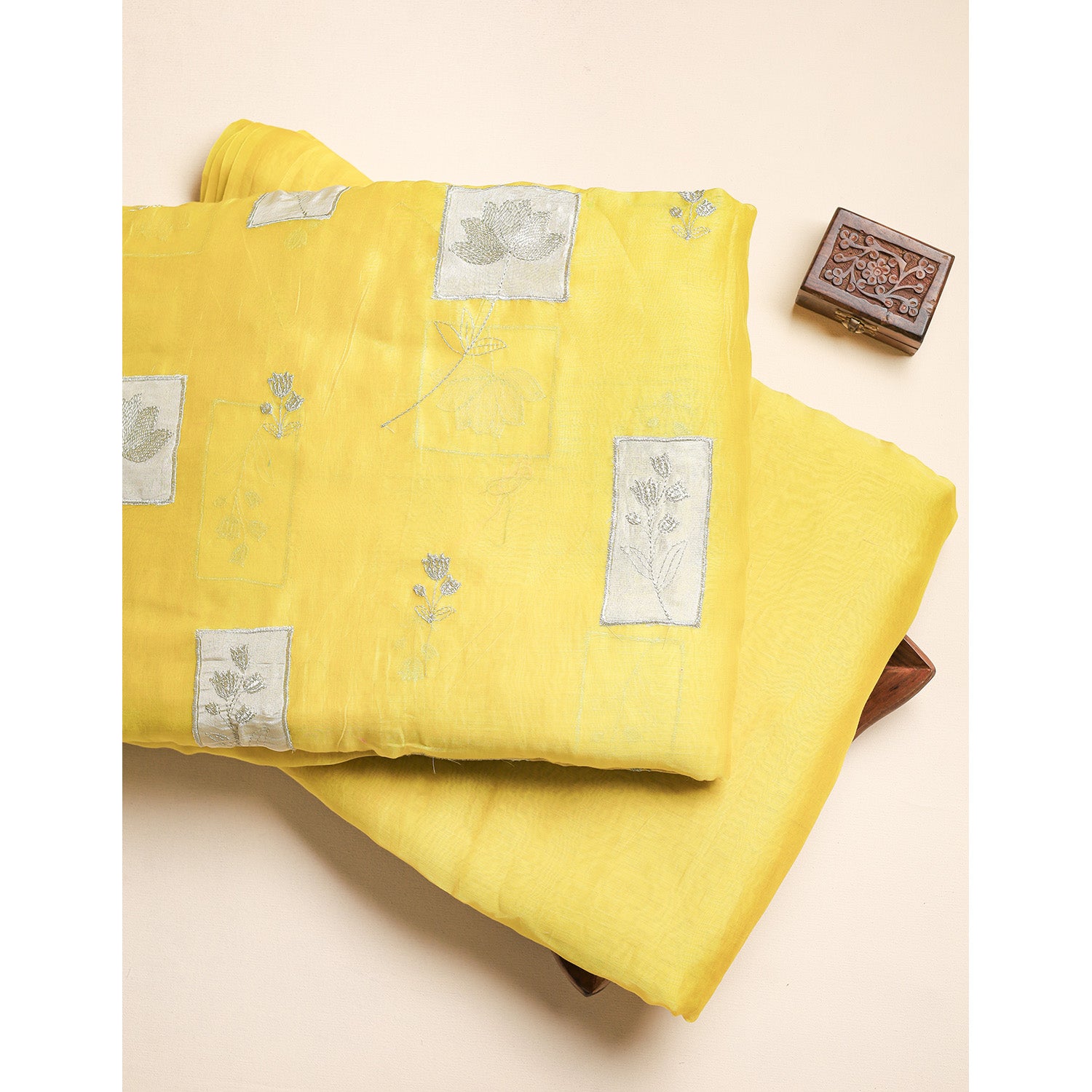 MUL CHANDERI EMBROIDERED & PLAIN FABRICS