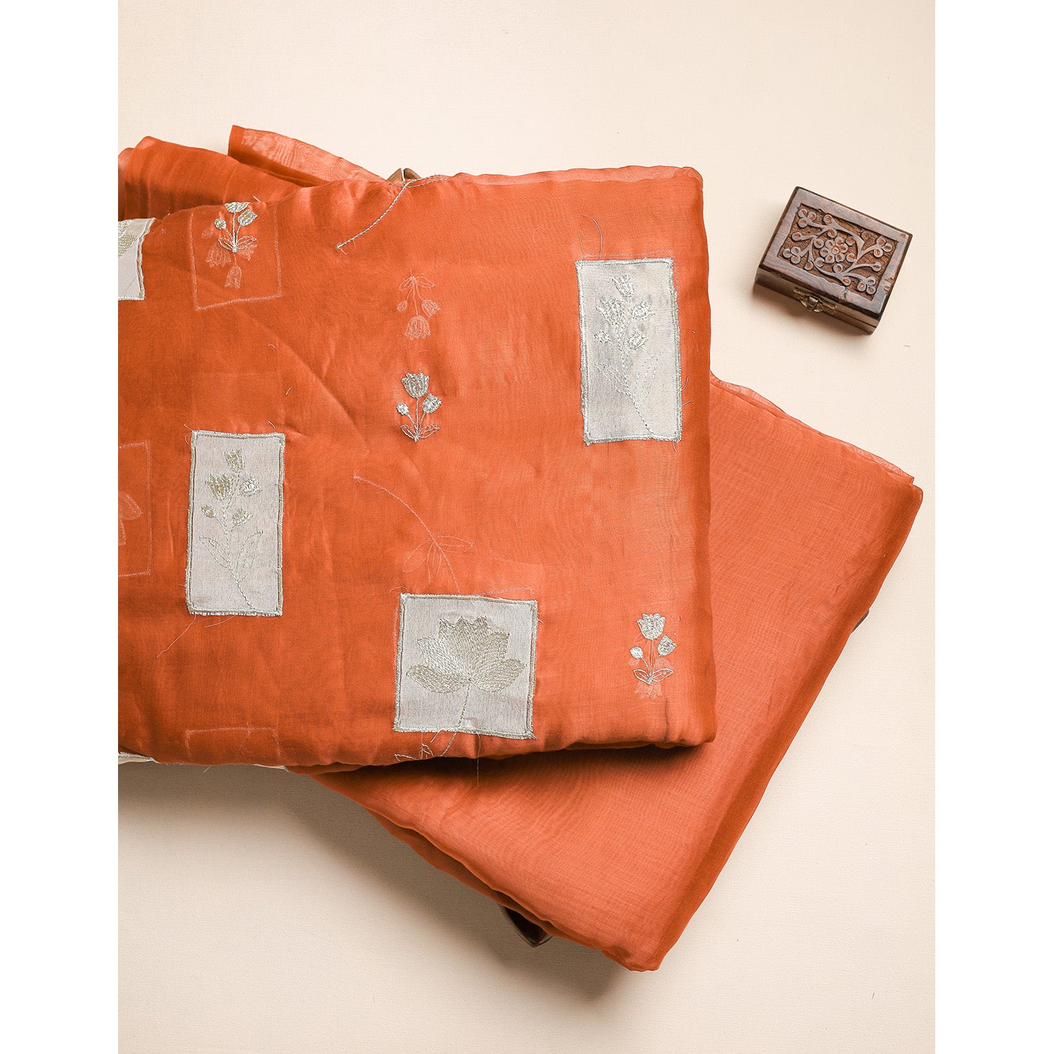 MUL CHANDERI EMBROIDERED & PLAIN FABRICS