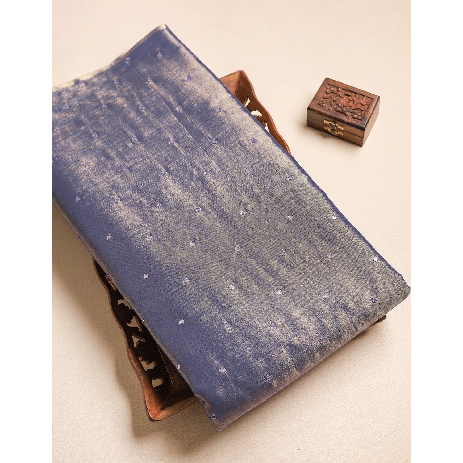 TISSUE MIRROR WORK FABRIC