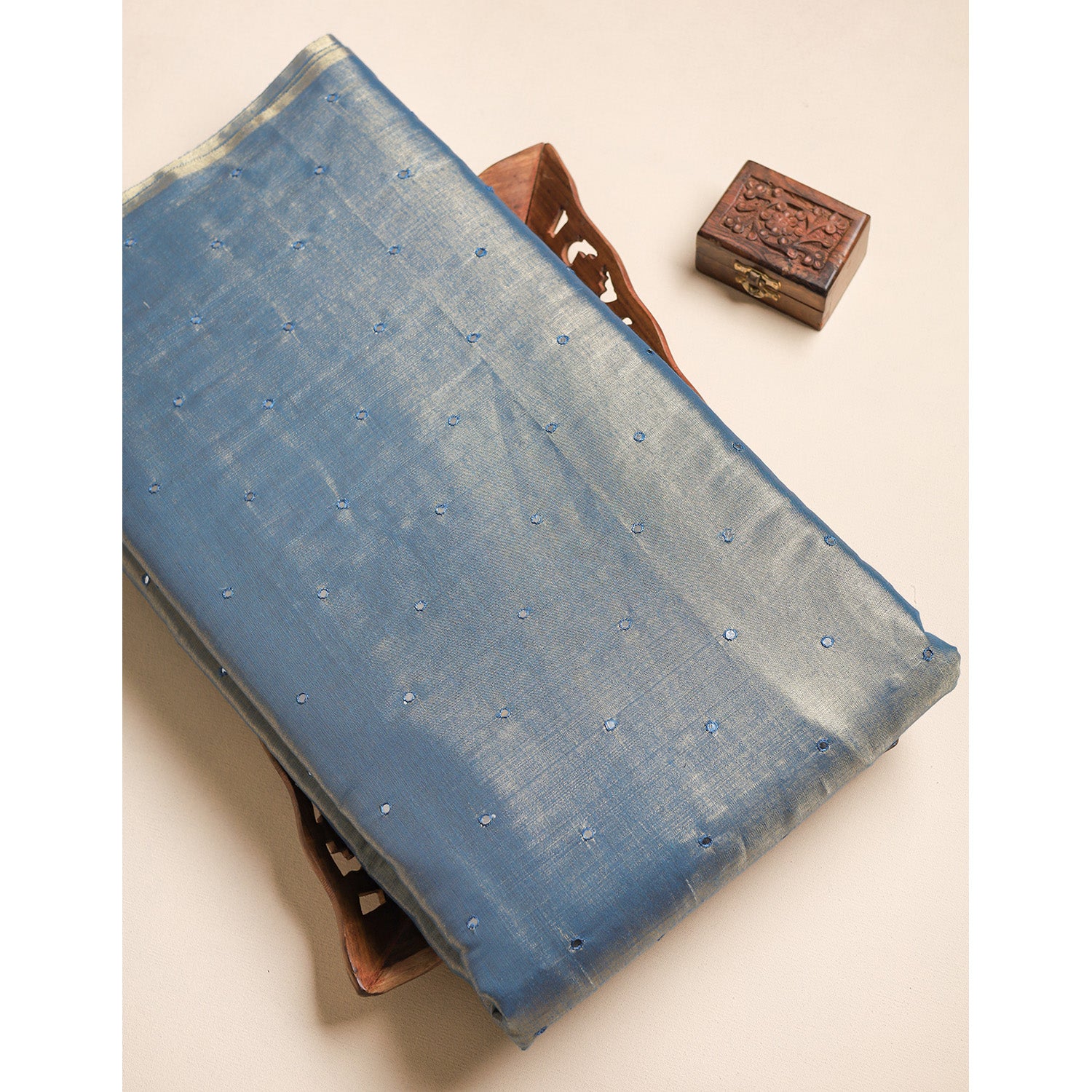 TISSUE MIRROR WORK FABRIC