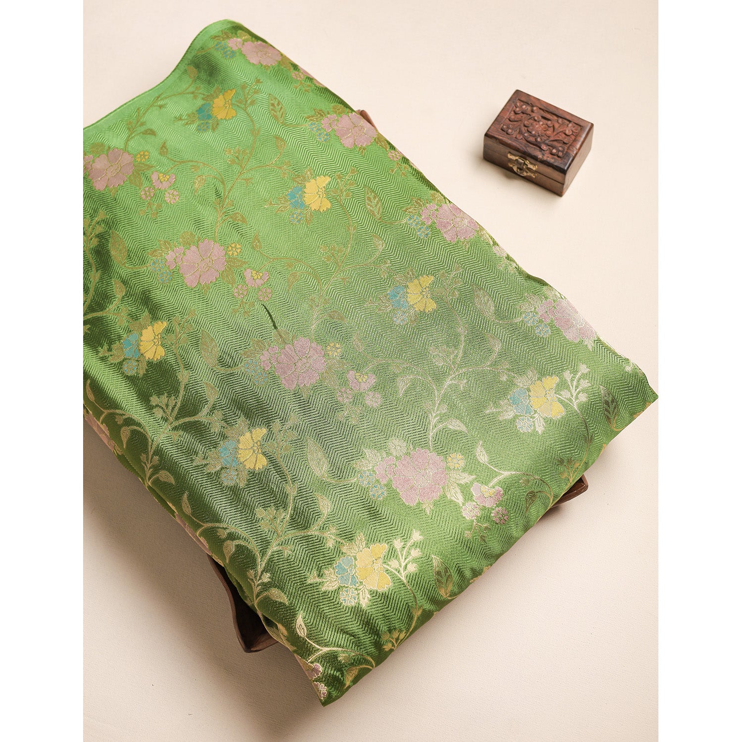 PURE SILK MULTI JACQUARD FABRIC