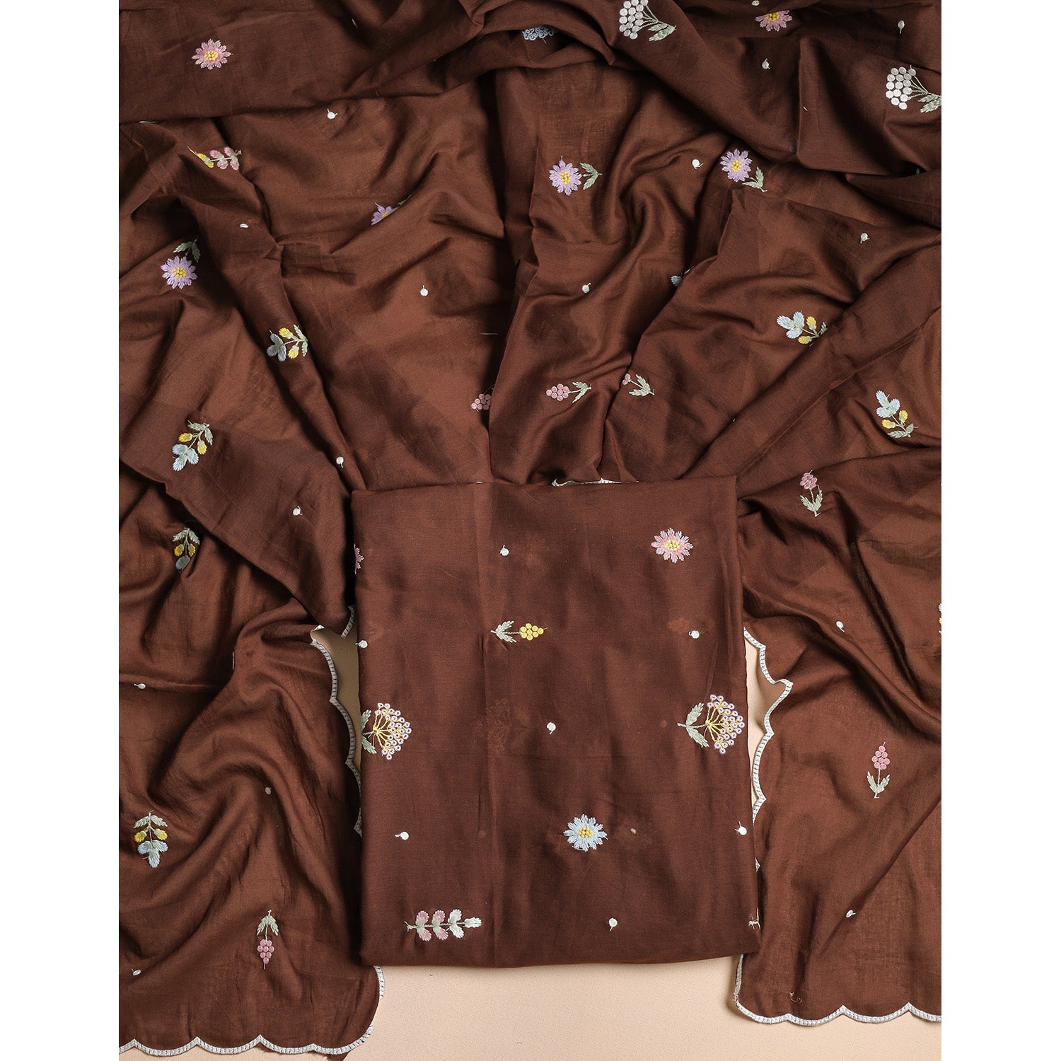 PURE COTTON EMBROIDERED 2 PIECE SET