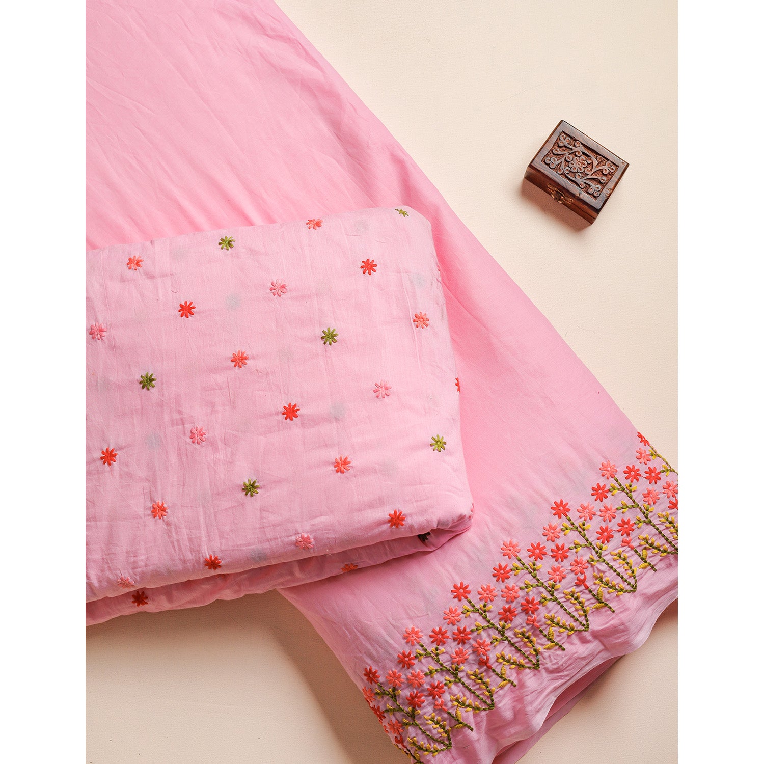 PURE COTTON EMBROIDERED FABRICS