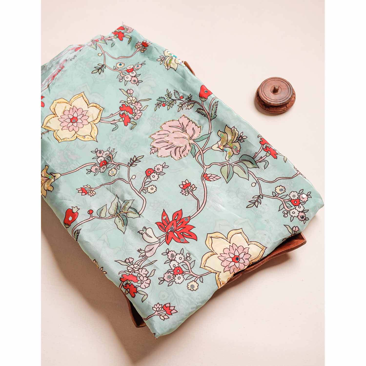 CREPE SILK HANDWORK FABRIC