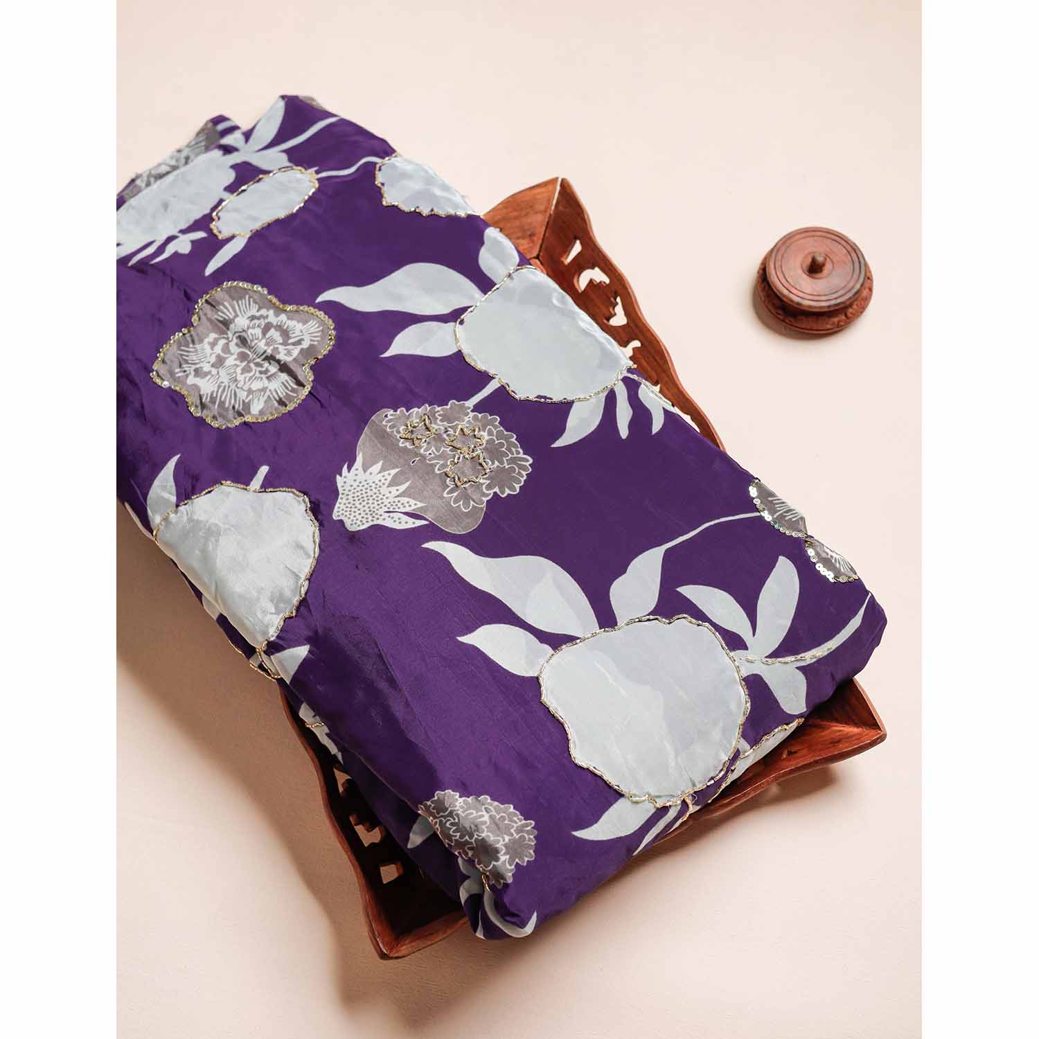 CREPE SILK HANDWORK FABRIC