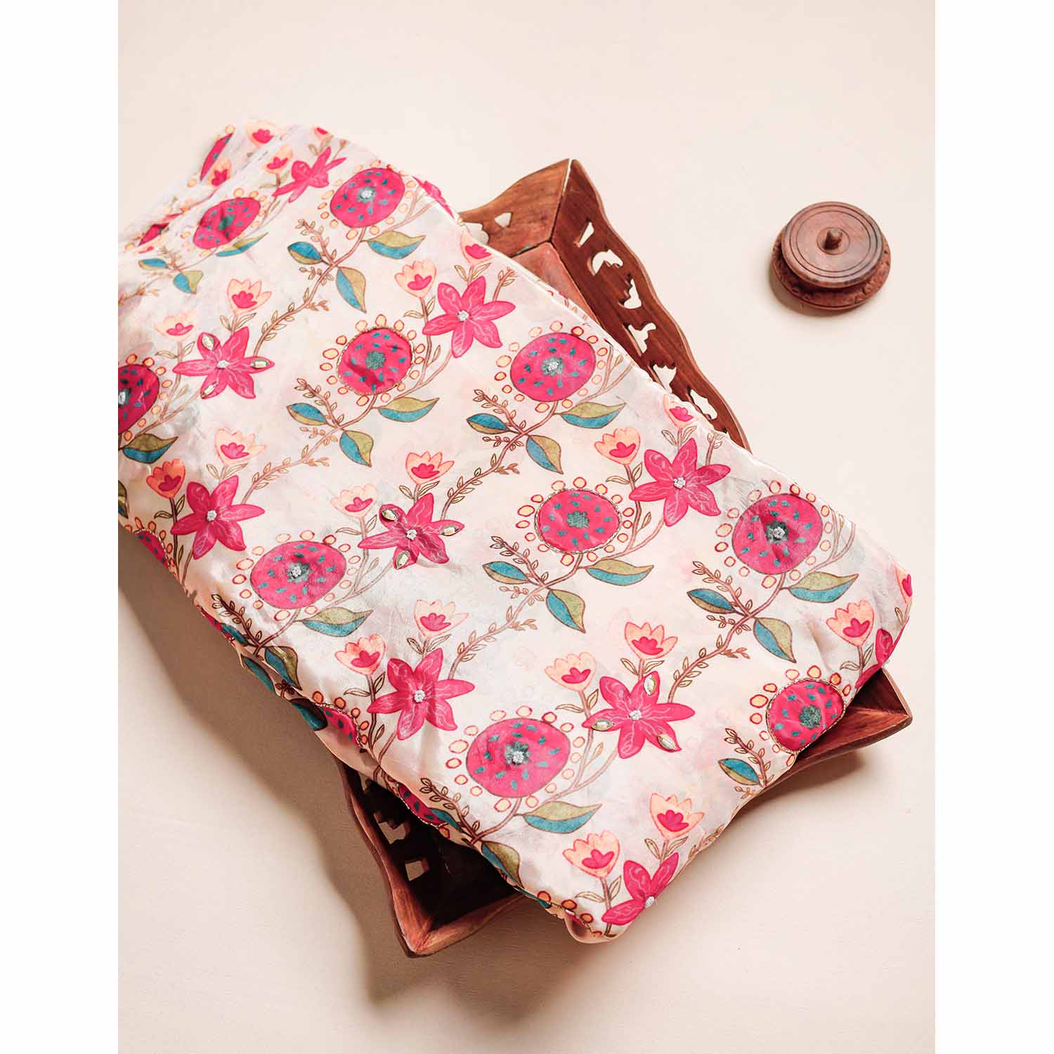 CREPE SILK HANDWORK FABRIC