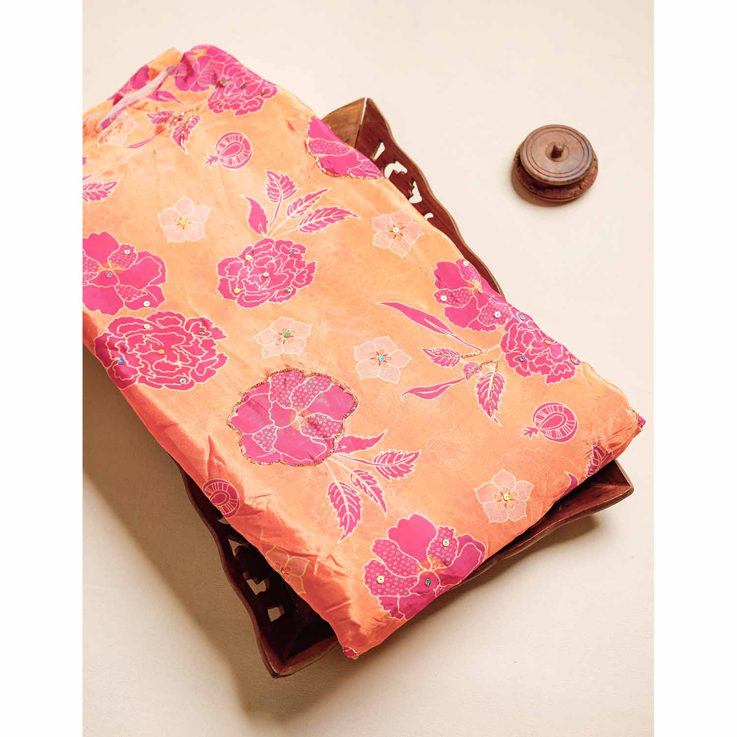 CREPE SILK HANDWORK FABRIC