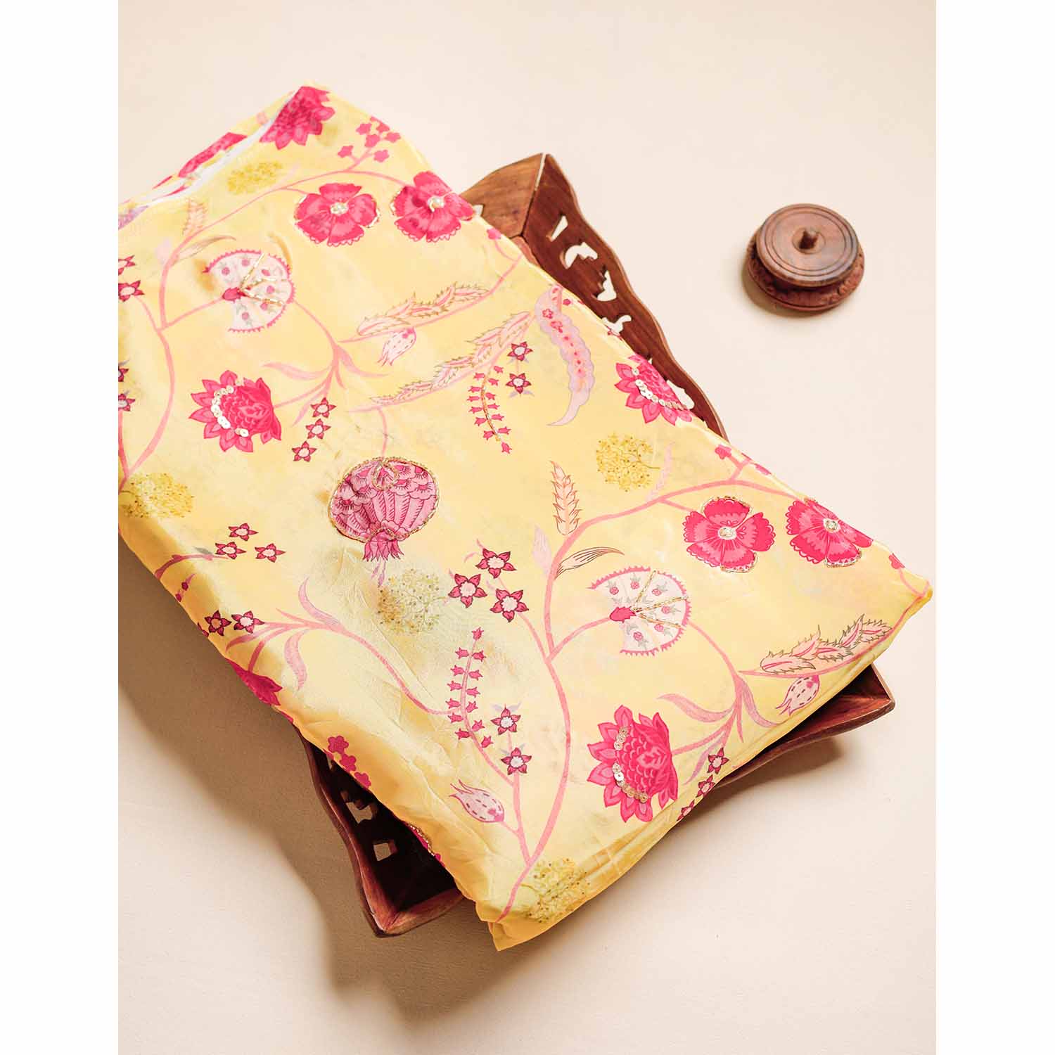 CREPE SILK HANDWORK FABRIC