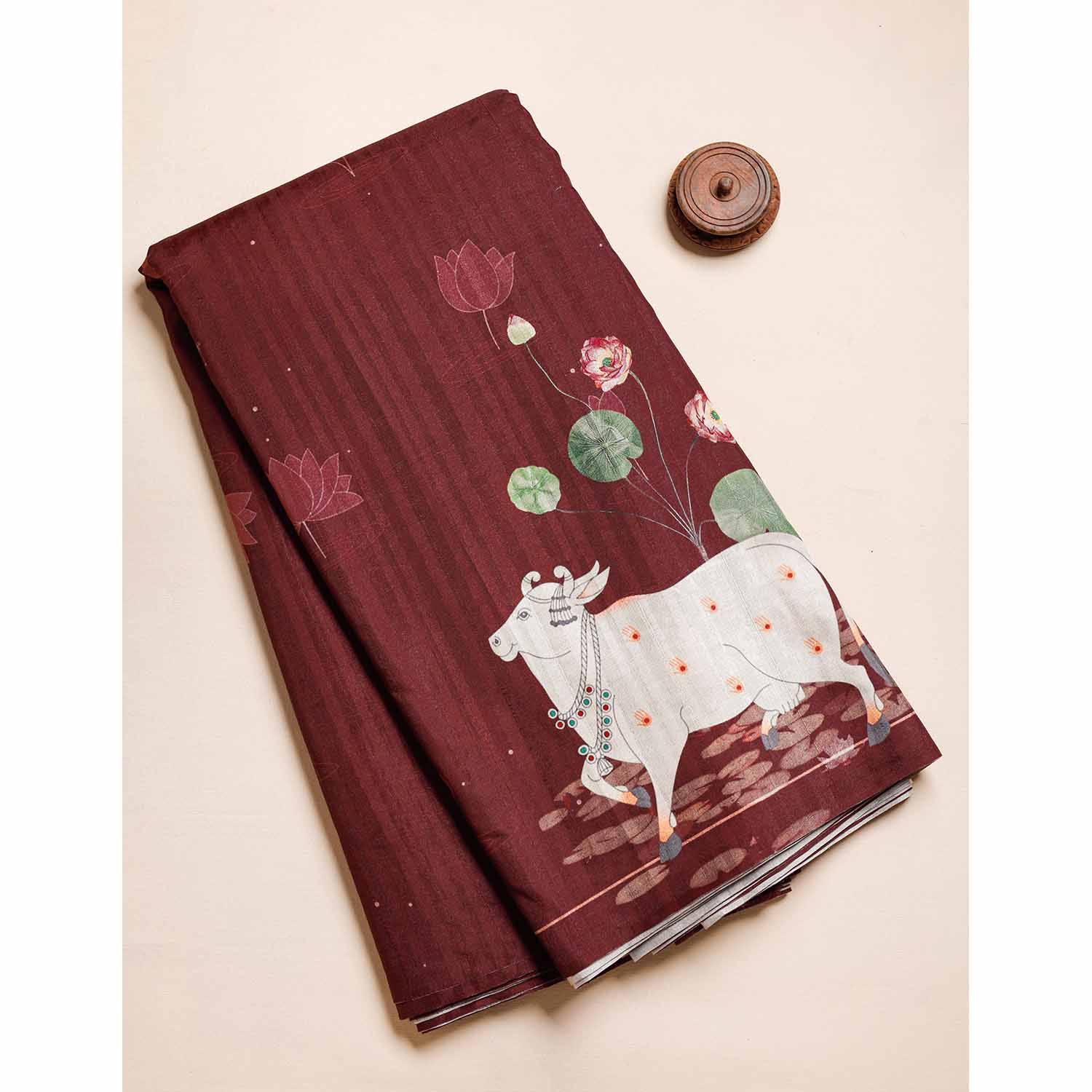 SEMI TUSSAR PRINTED FABRIC