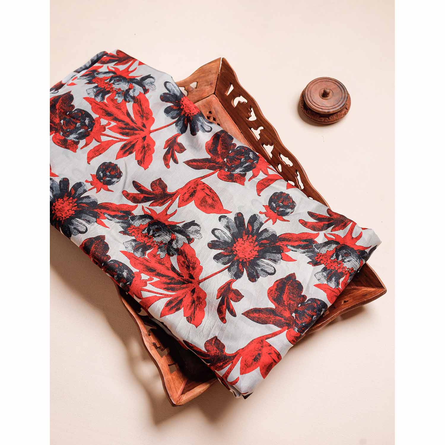 PURE MULBERRY SILK PRINTED FABRIC