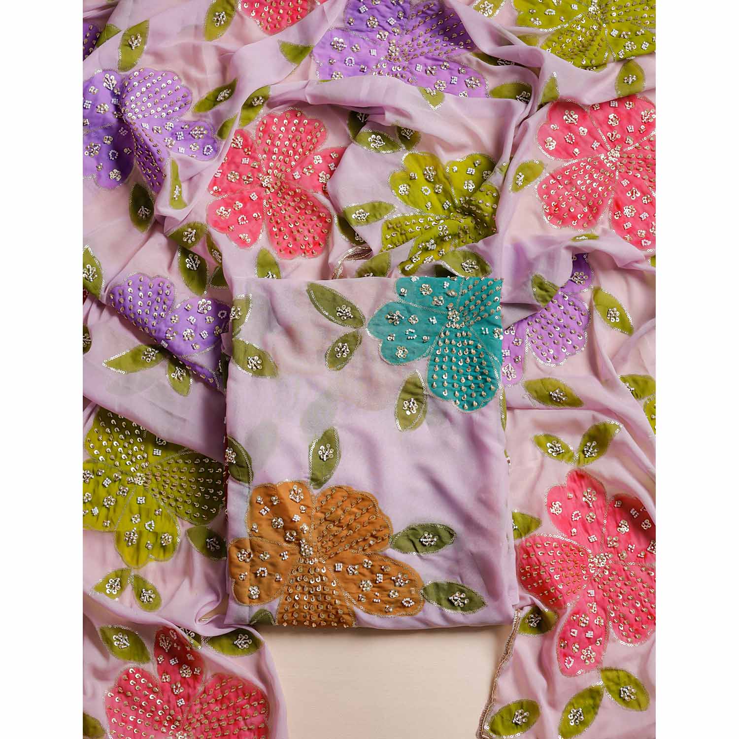 SILK EMBROIDERED 2 PIECE SET