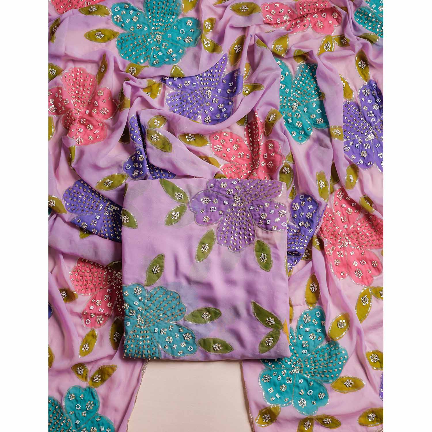 SILK EMBROIDERED 2 PIECE SET