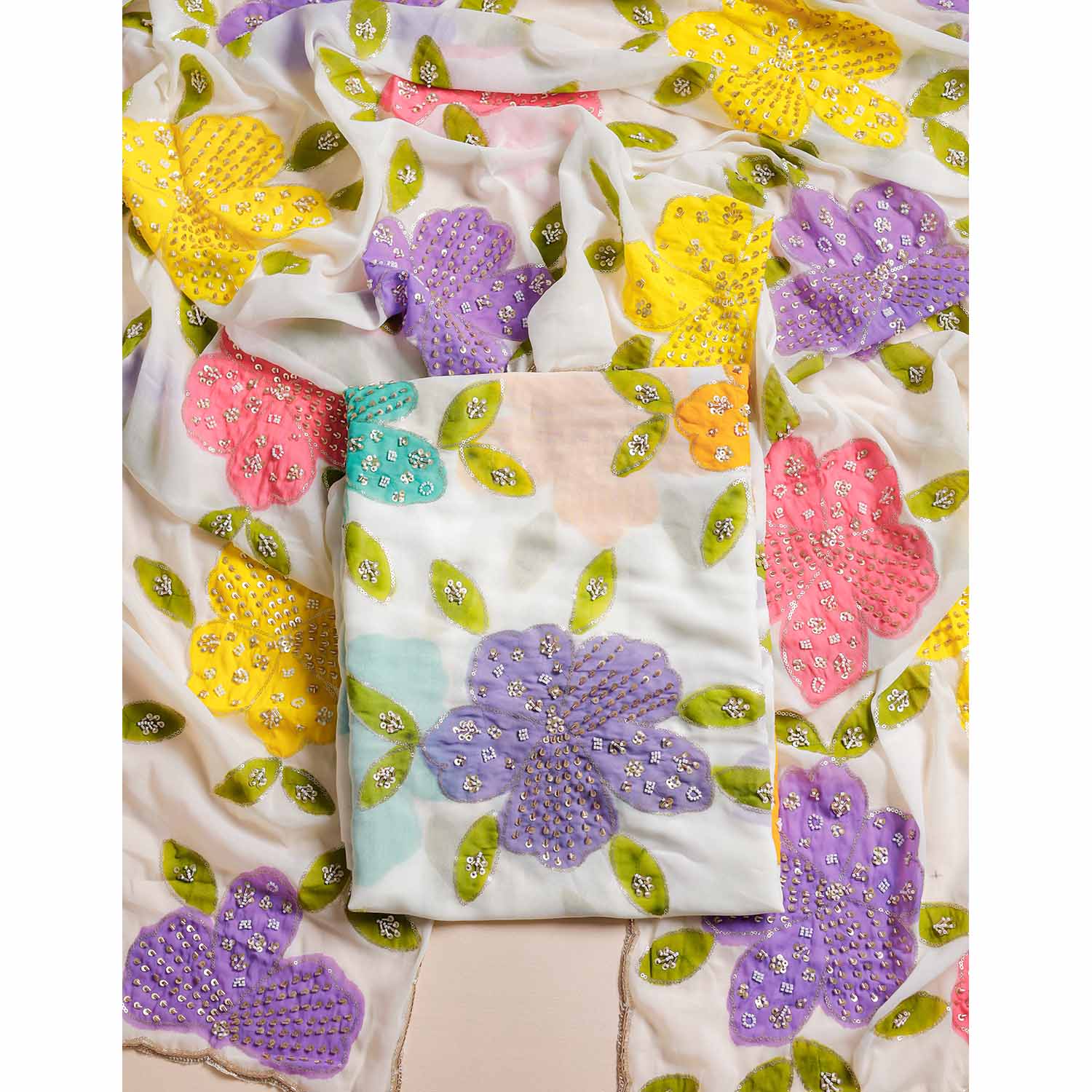 SILK EMBROIDERED 2 PIECE SET