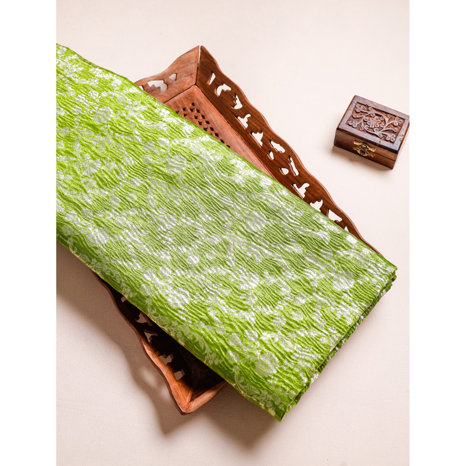 PURE BANARASI TISSUE SILK FABRIC