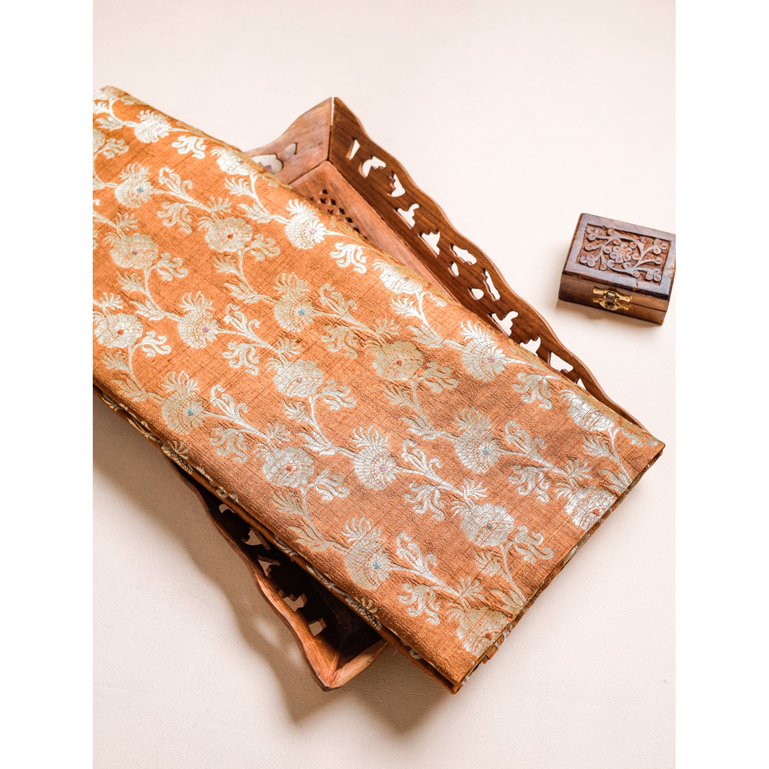 PURE HANDLOOM RAW SILK BANARASI FABRIC