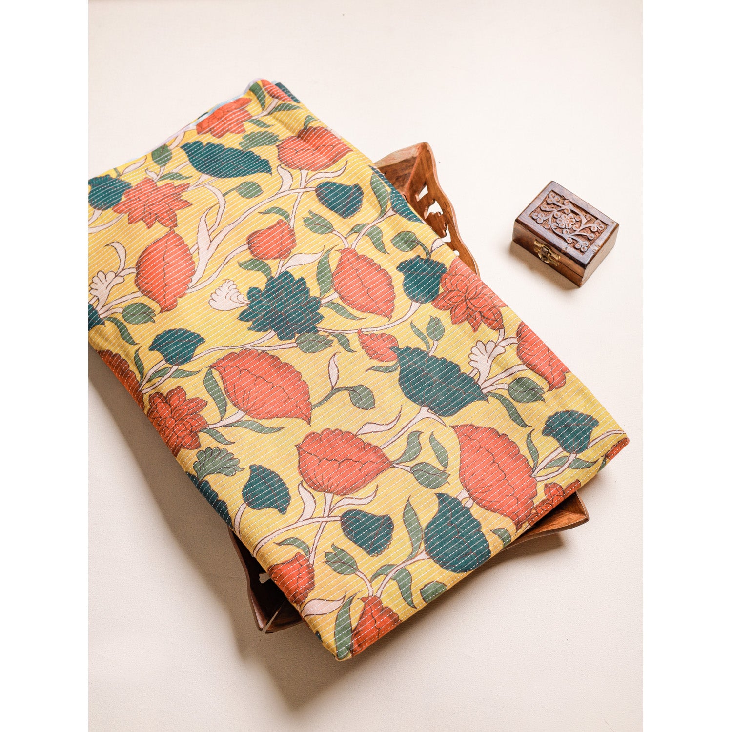 COTTON KANTHA PRINTED FABRIC