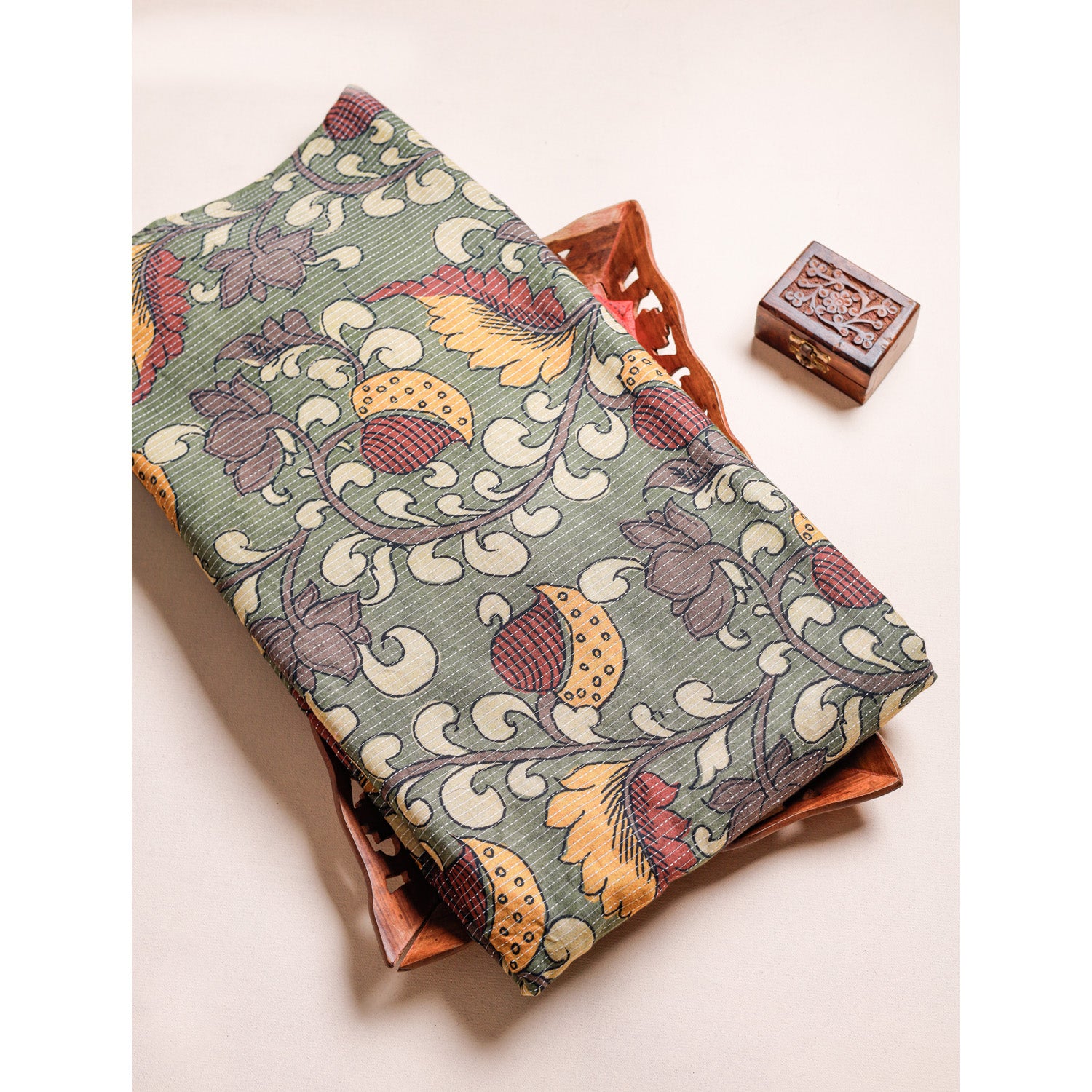 COTTON KANTHA PRINTED FABRIC