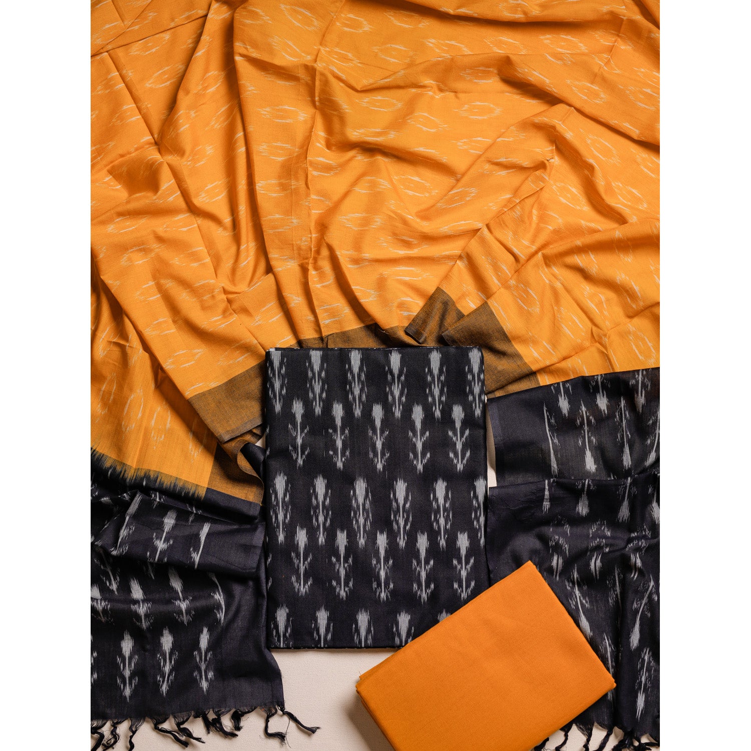 PURE COTTON MERCERIZED IKAT SUIT SET