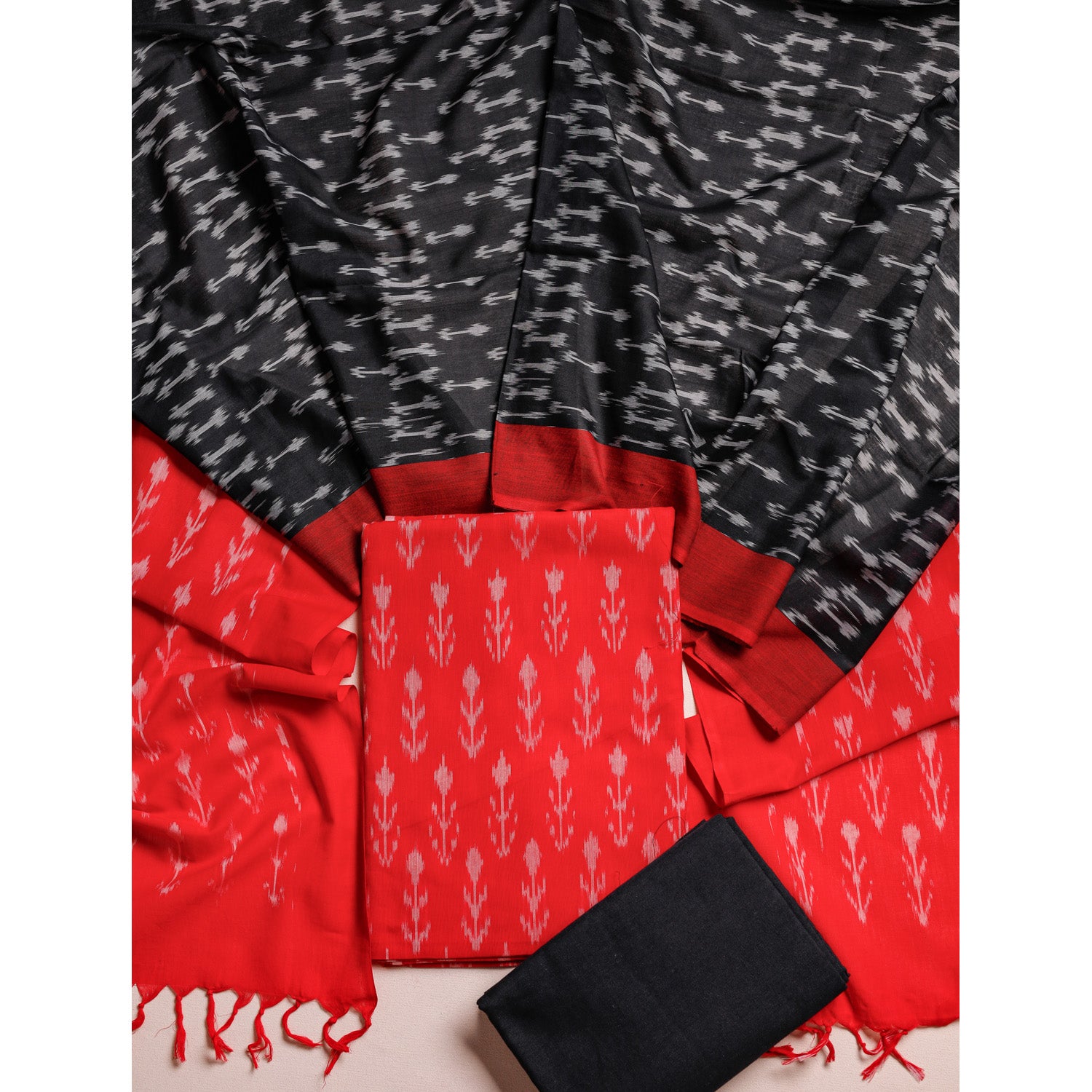 PURE COTTON MERCERIZED IKAT SUIT SET