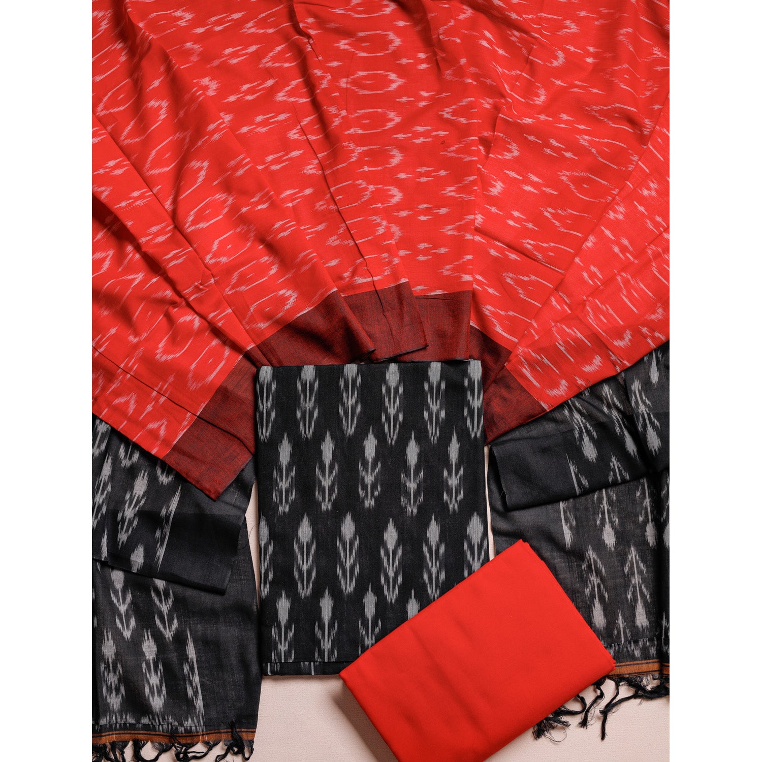 PURE COTTON MERCERIZED IKAT SUIT SET