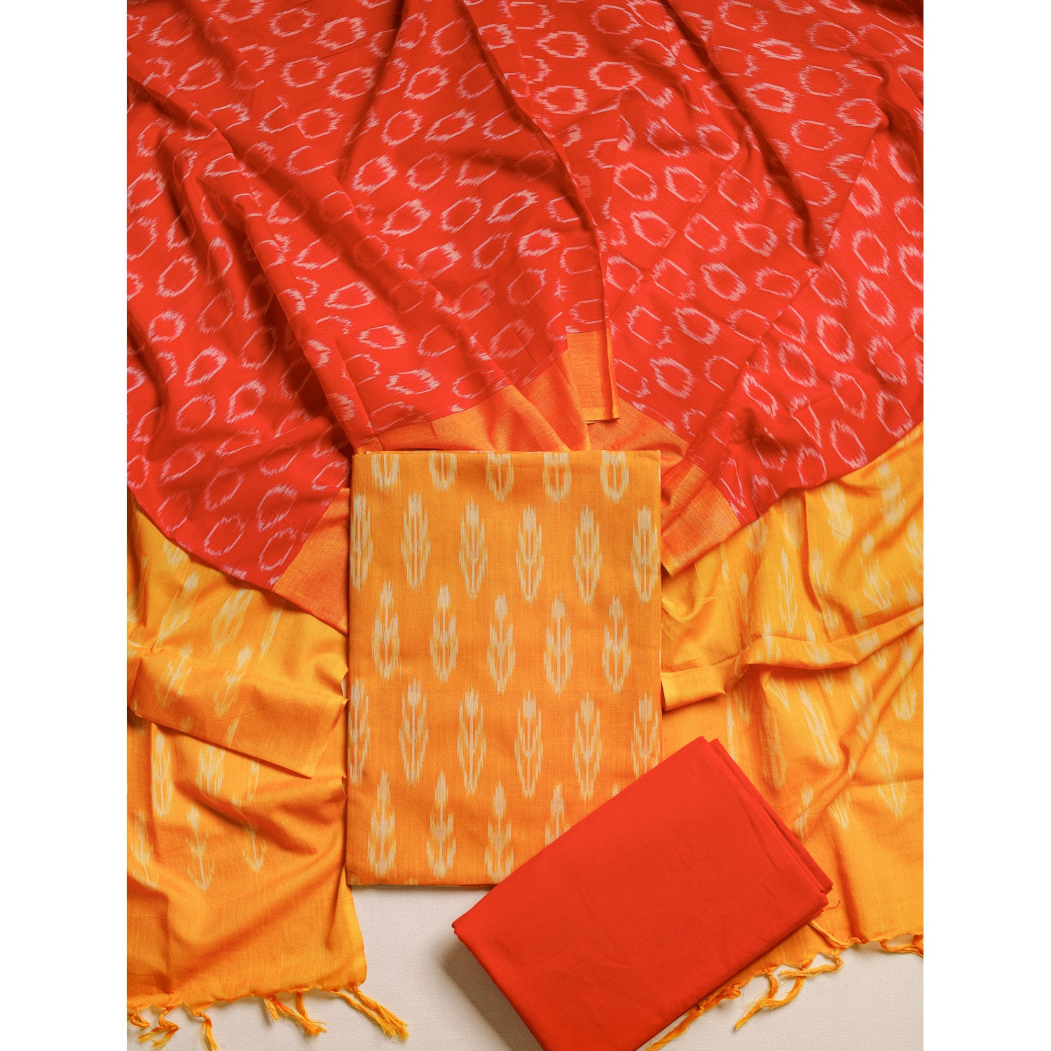 PURE COTTON MERCERIZED IKAT SUIT SET