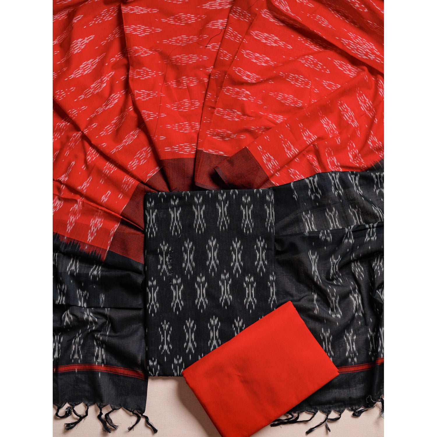 PURE COTTON MERCERIZED IKAT SUIT SET