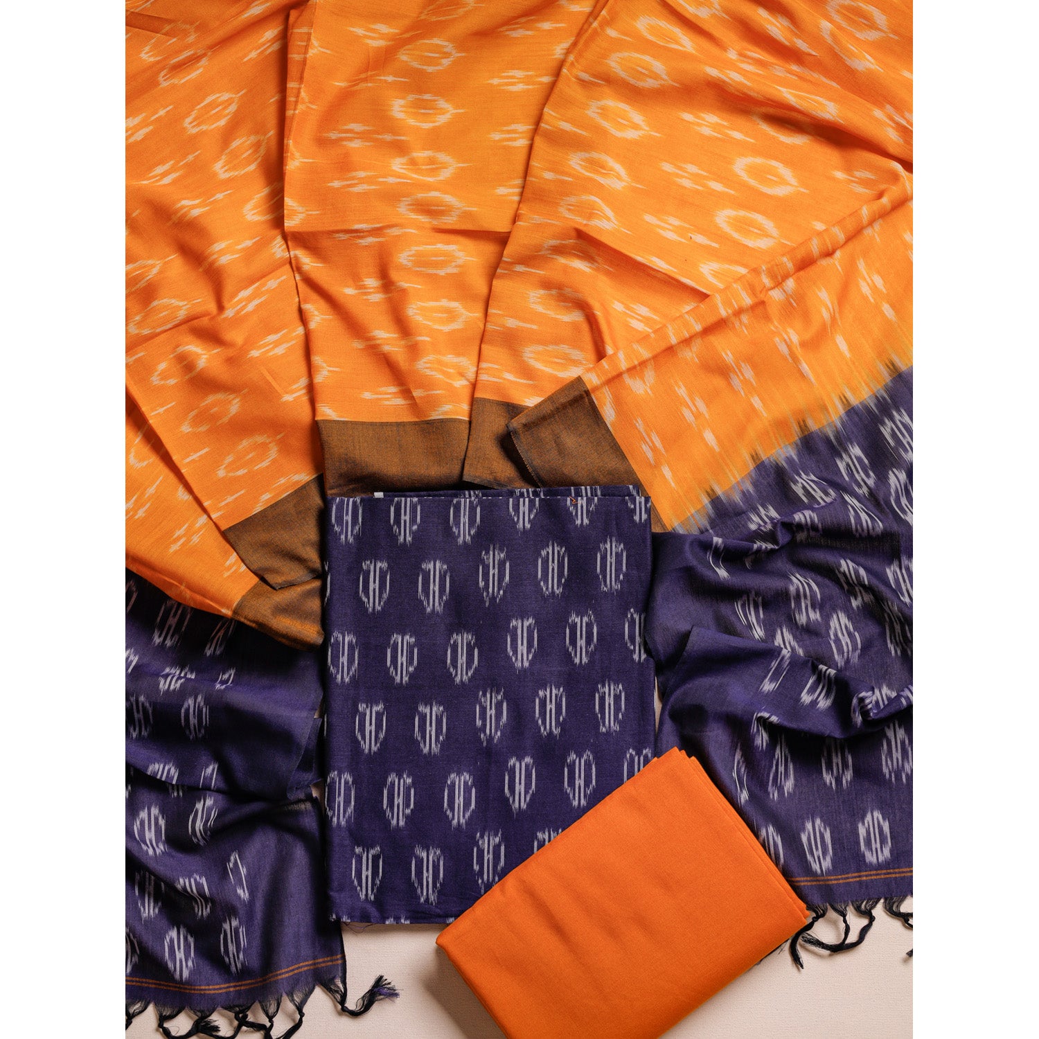 PURE COTTON MERCERIZED IKAT SUIT SET