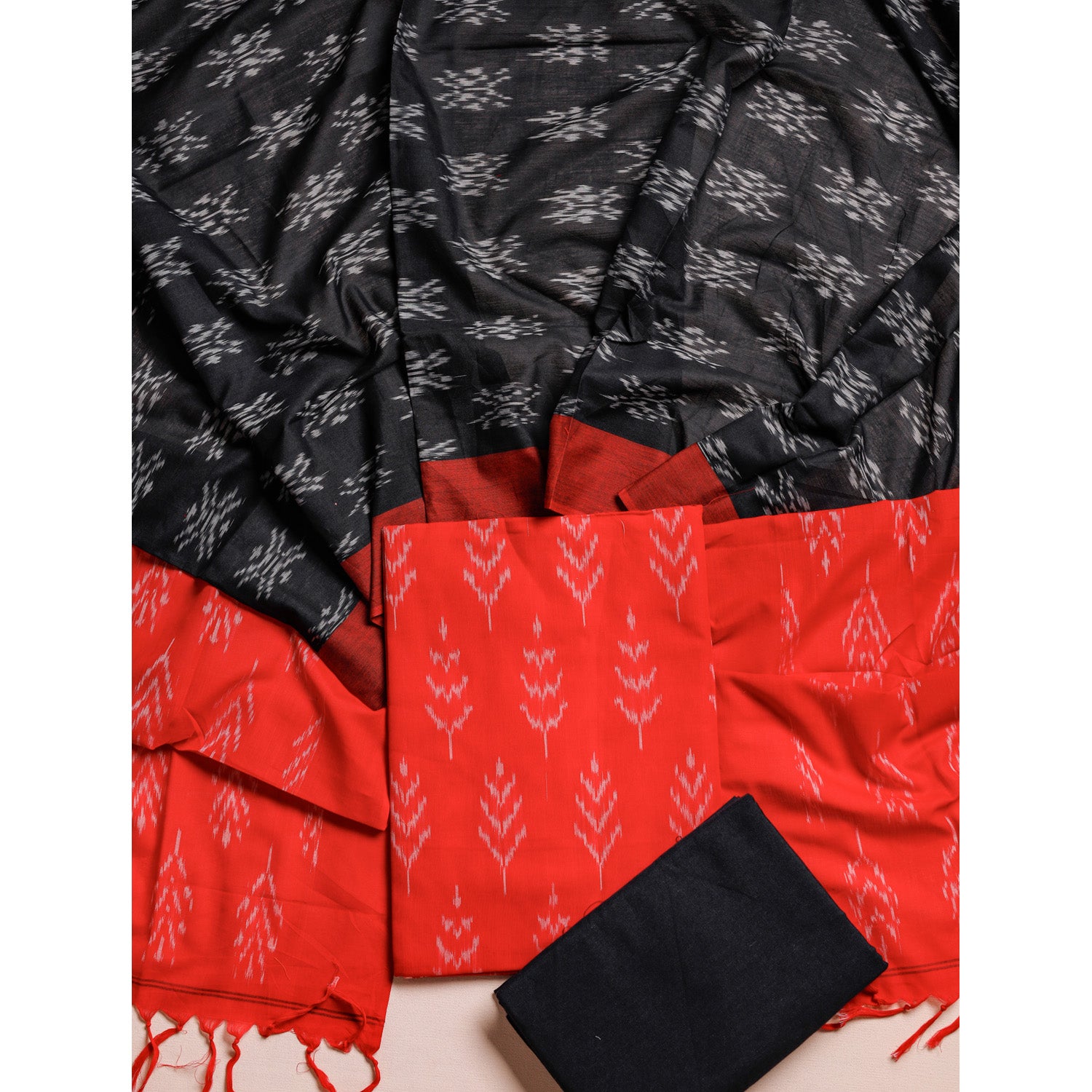 PURE COTTON MERCERIZED IKAT SUIT SET