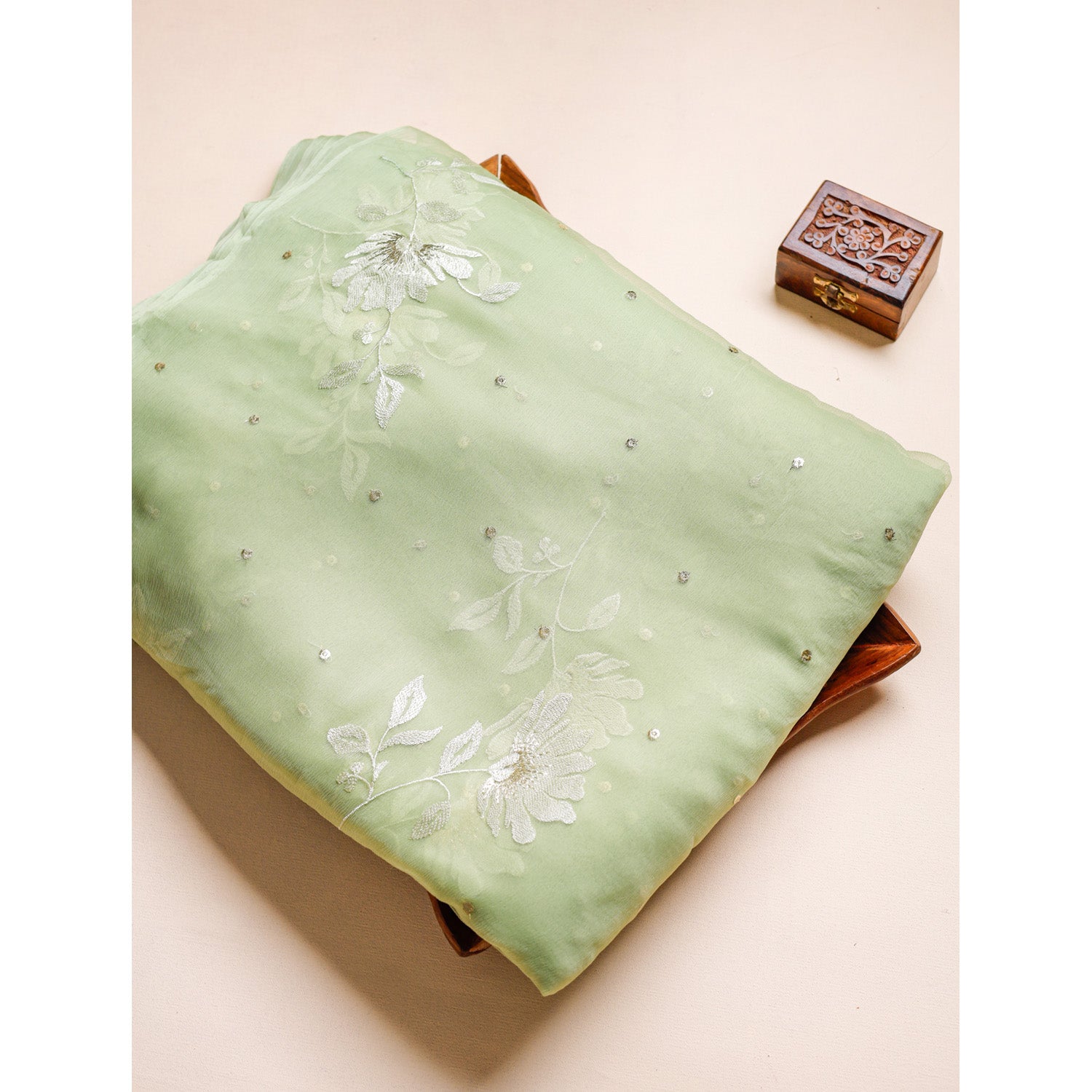 PURE CHIFFON EMBROIDERED FABRIC