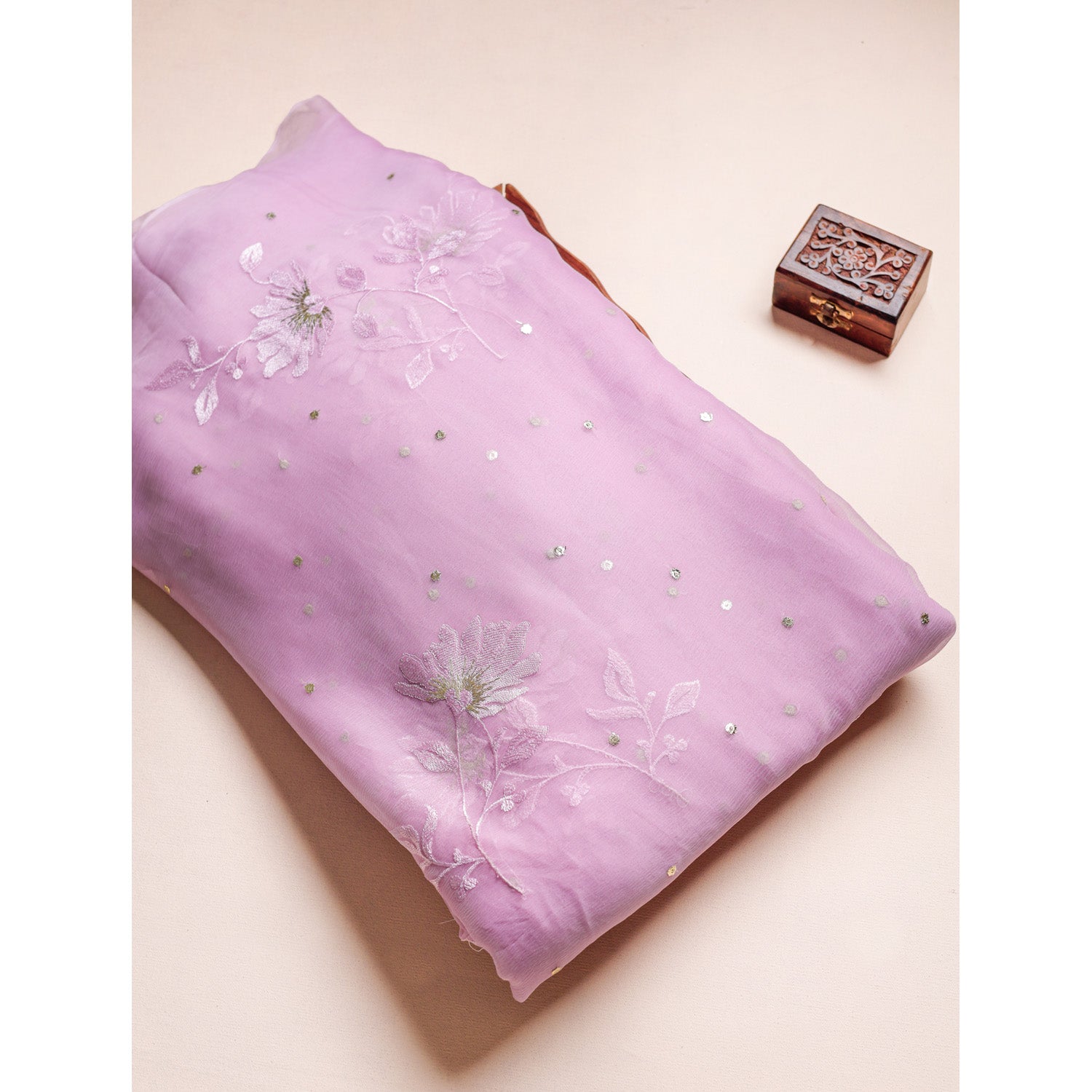 PURE CHIFFON EMBROIDERED FABRIC