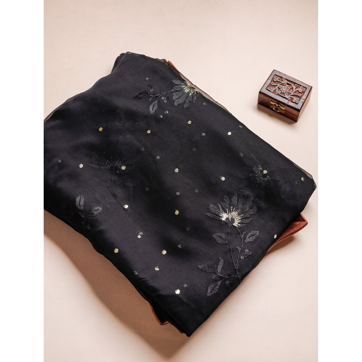 PURE CHIFFON EMBROIDERED FABRIC