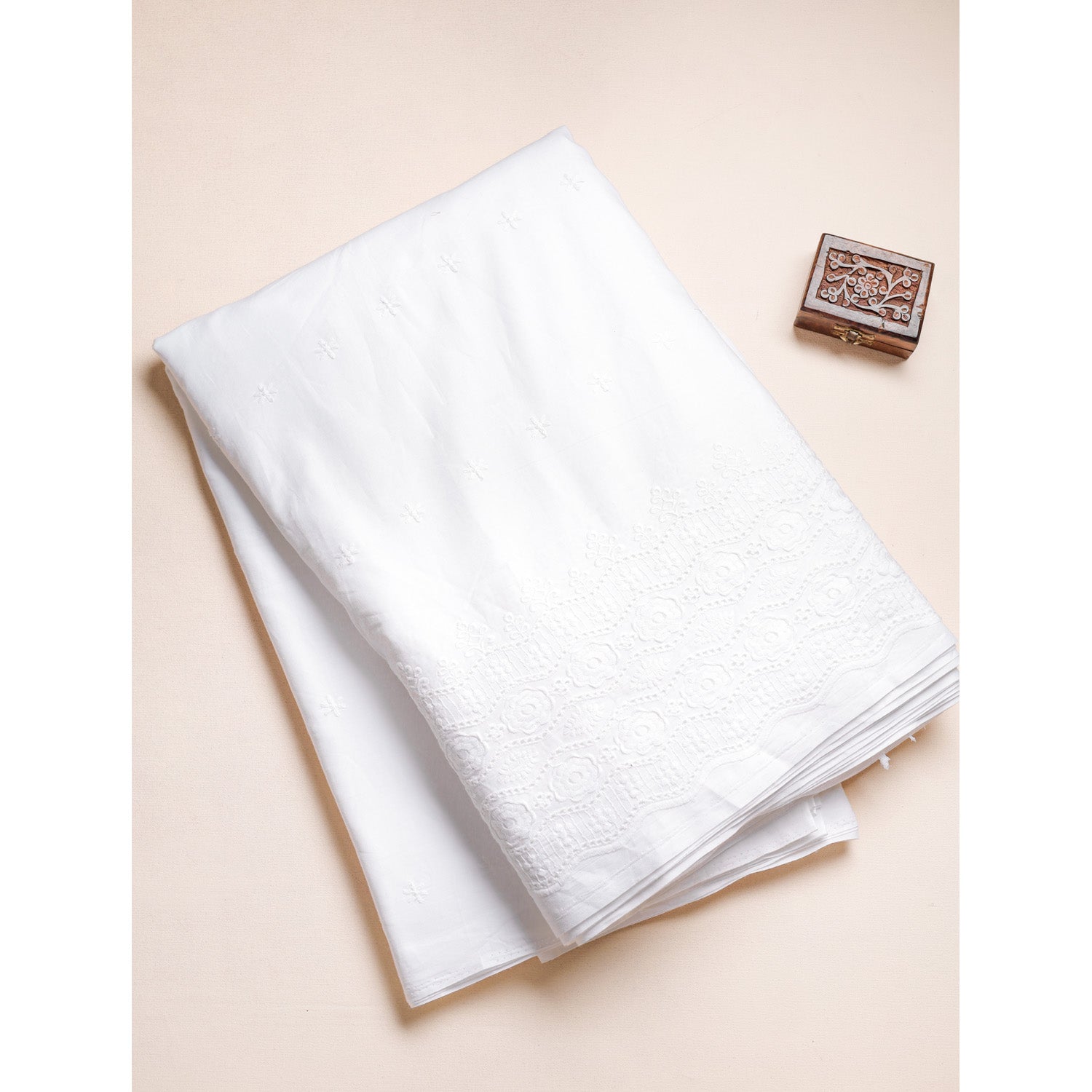 PURE COTTON SCHIFFLI BORDER FABRIC