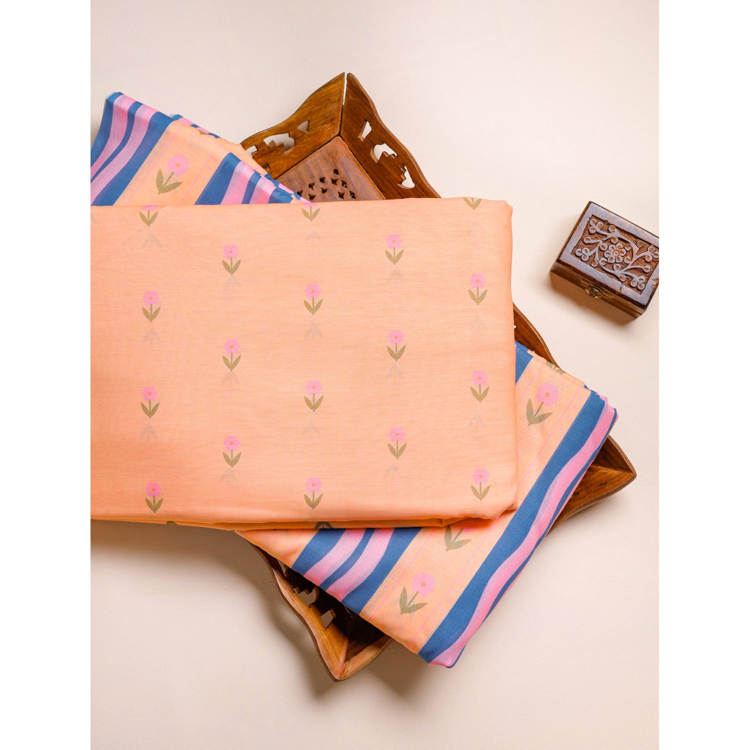 SOFT CHANDERI SILK PRINTED FABRICS