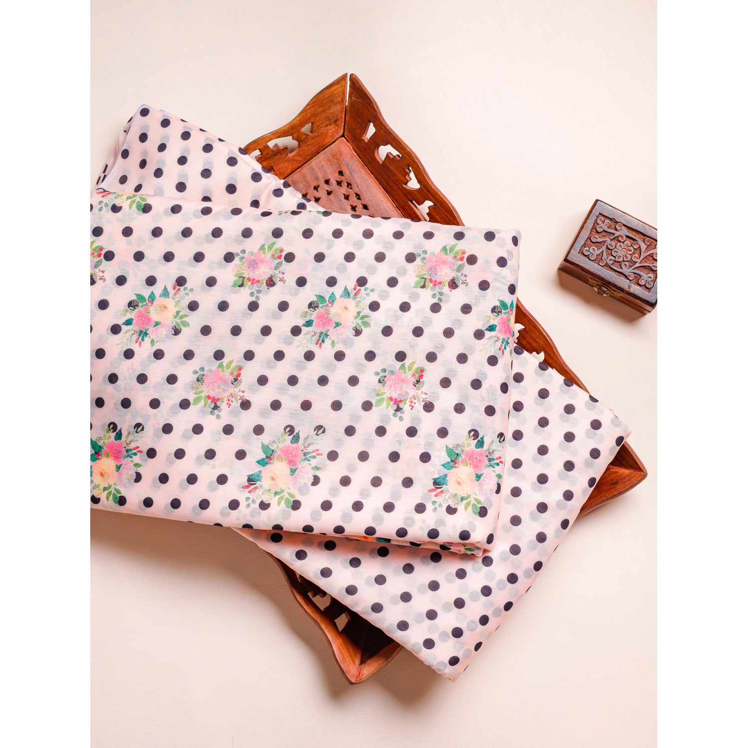 SOFT CHANDERI SILK PRINTED FABRICS