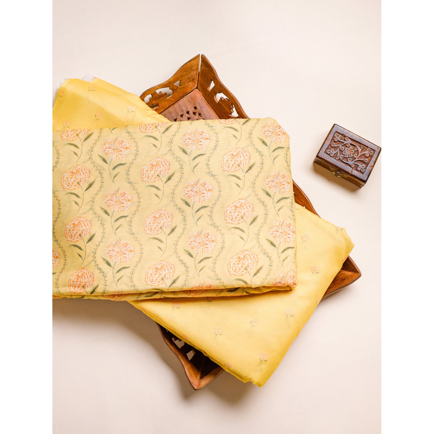 SOFT CHANDERI SILK PRINTED FABRICS