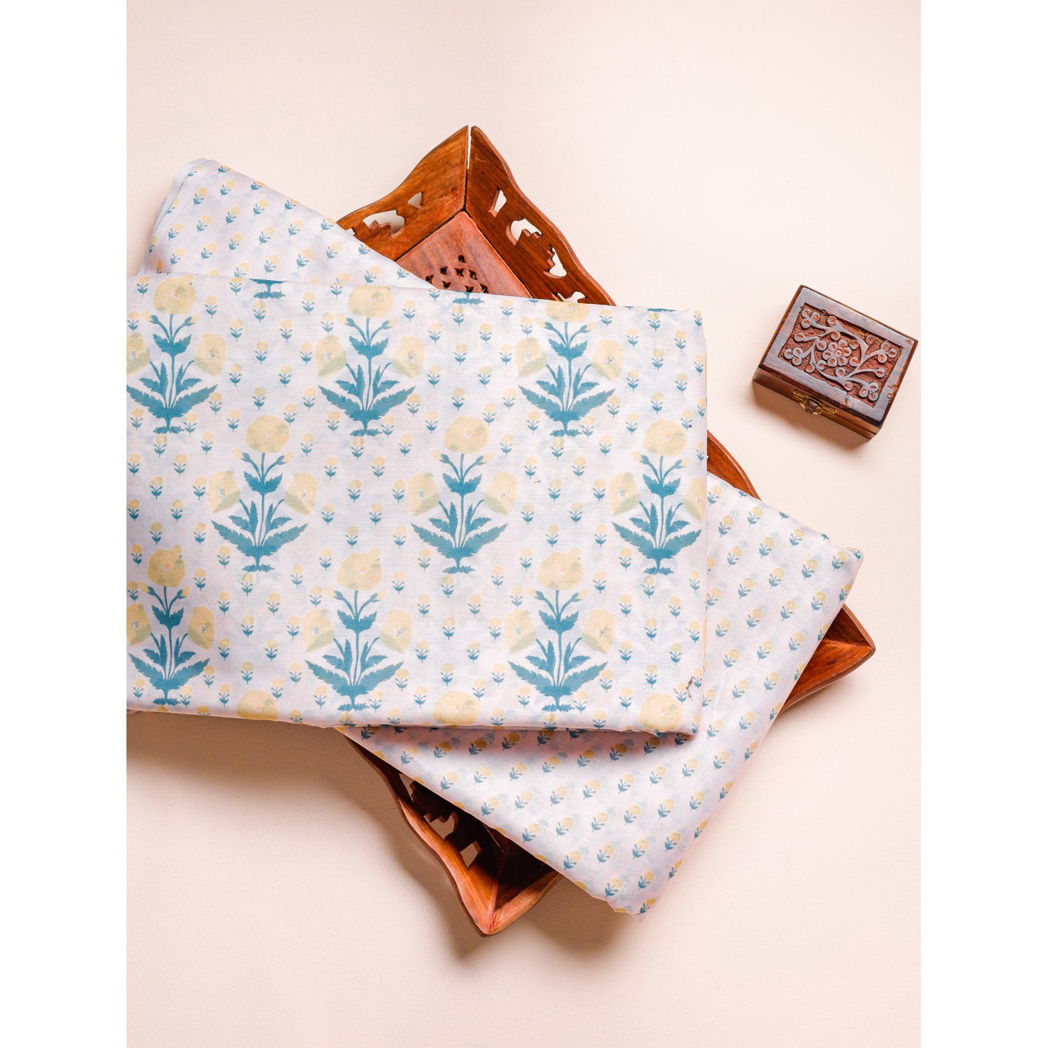 SOFT CHANDERI SILK PRINTED FABRICS