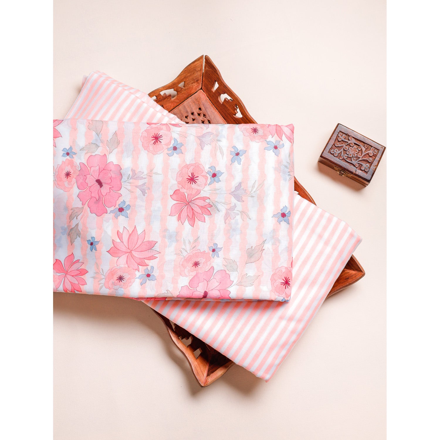 SOFT CHANDERI SILK PRINTED FABRICS