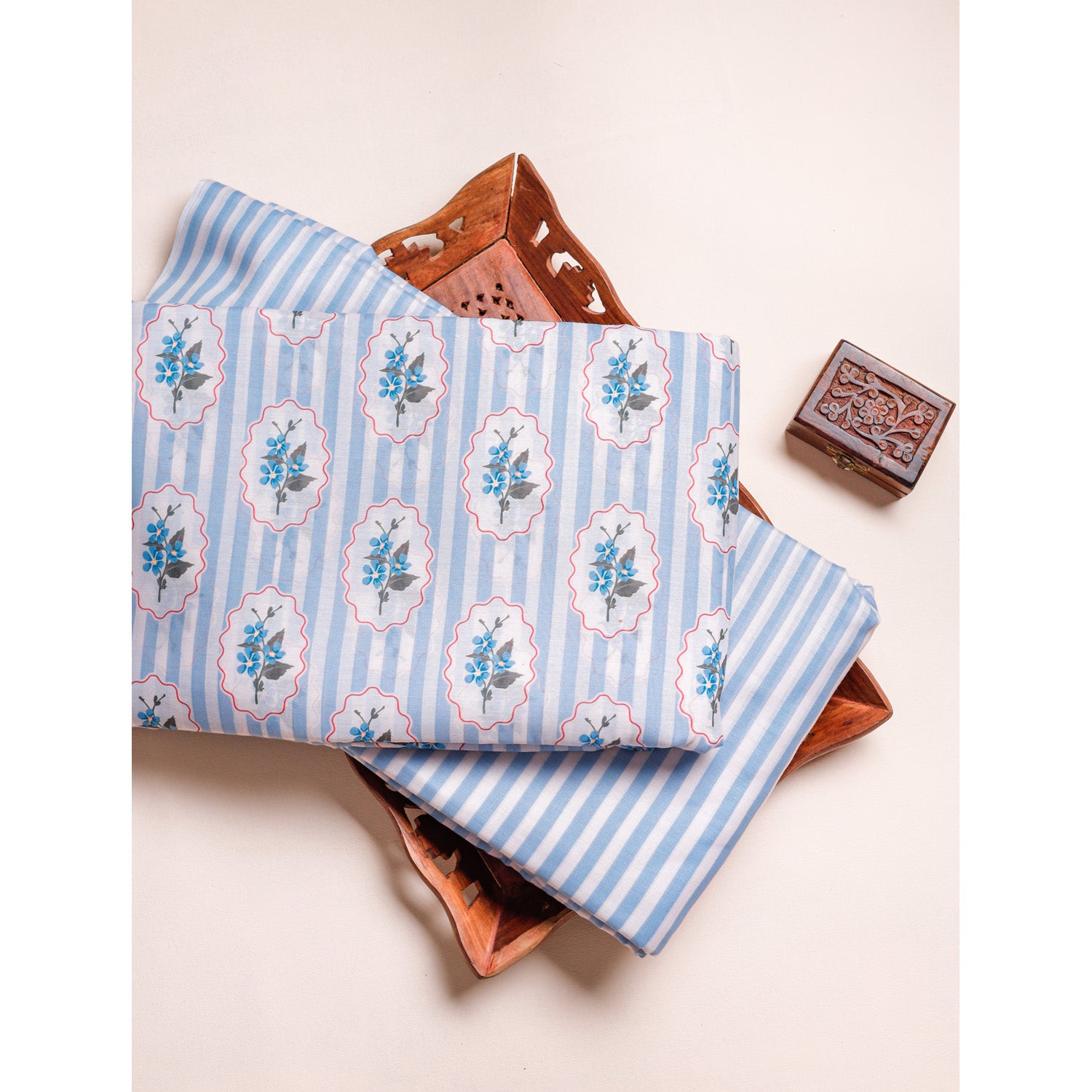 SOFT CHANDERI SILK PRINTED FABRICS