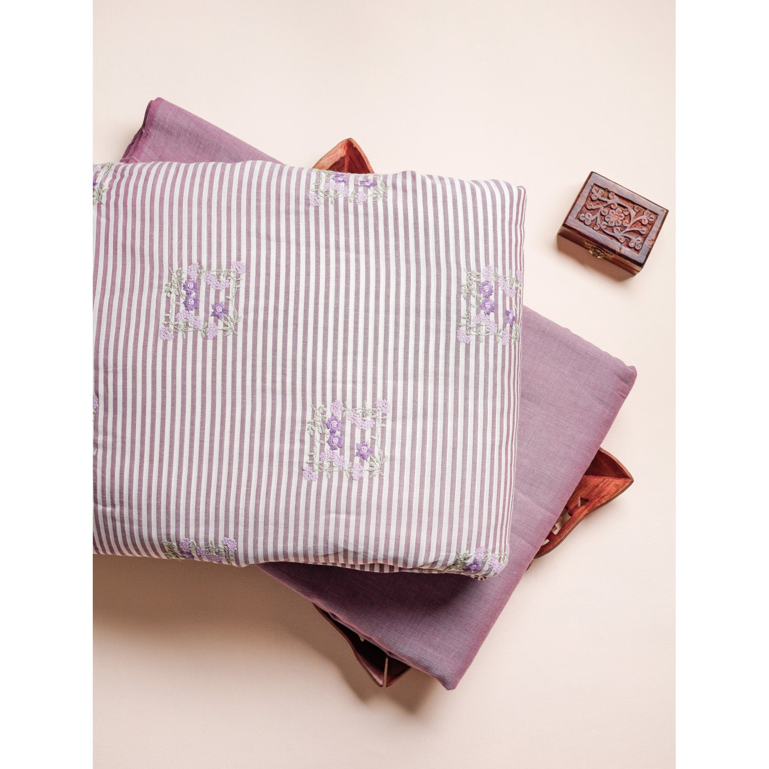 PURE MERCERIZED COTTON EMBROIDERED & PLAIN FABRICS