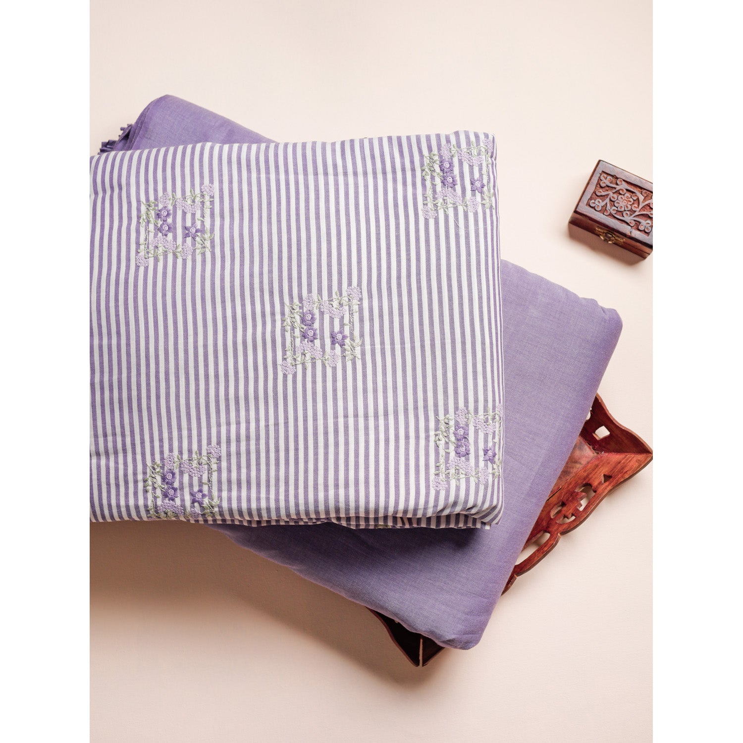 PURE MERCERIZED COTTON EMBROIDERED & PLAIN FABRICS