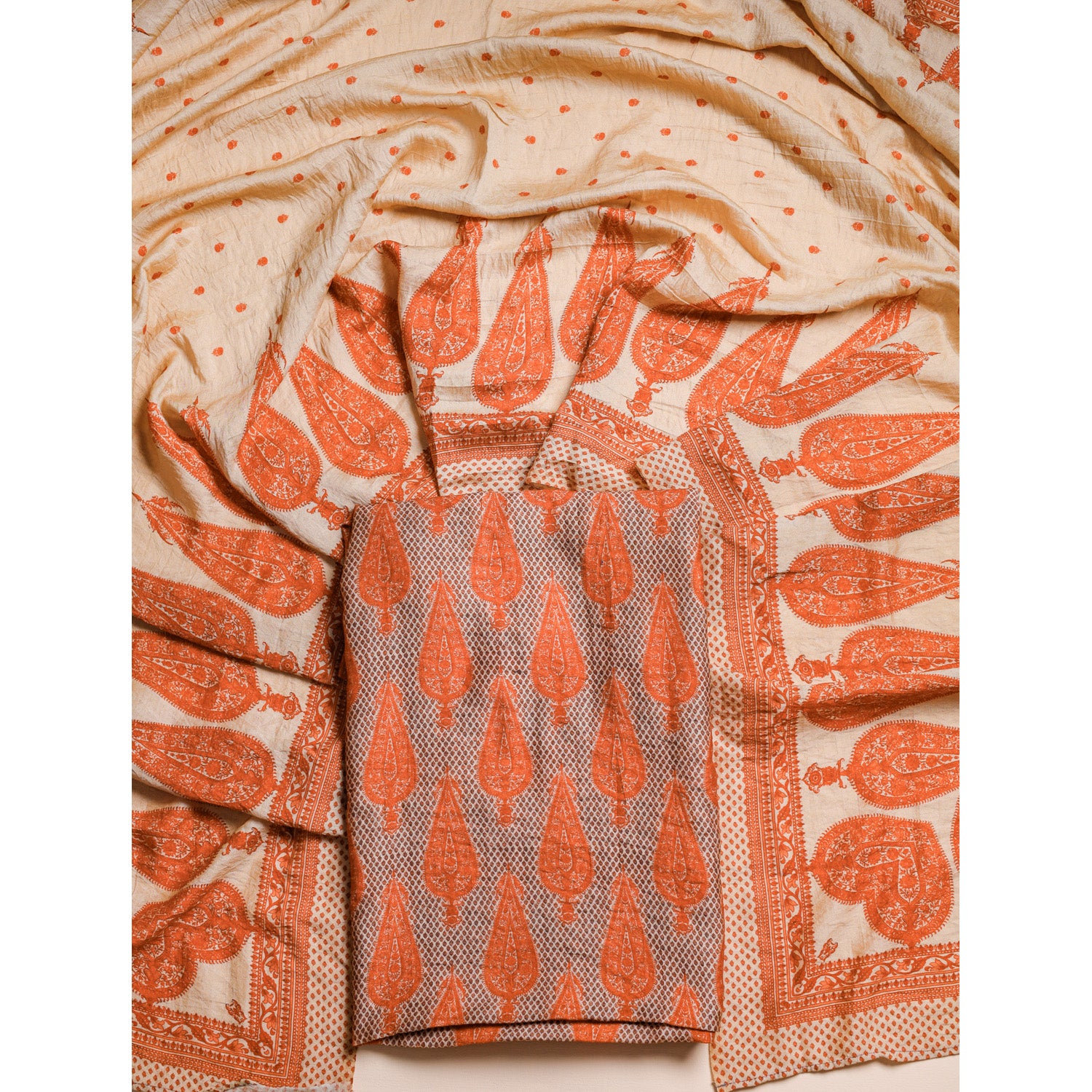 MOGRA CHANDERI 2 PIECE SET