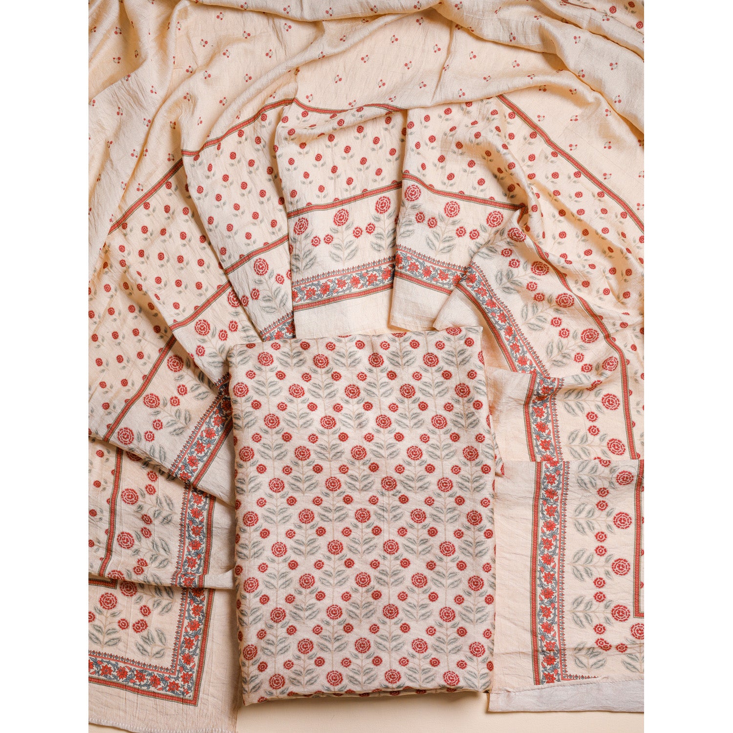 MOGRA CHANDERI 2 PIECE SET