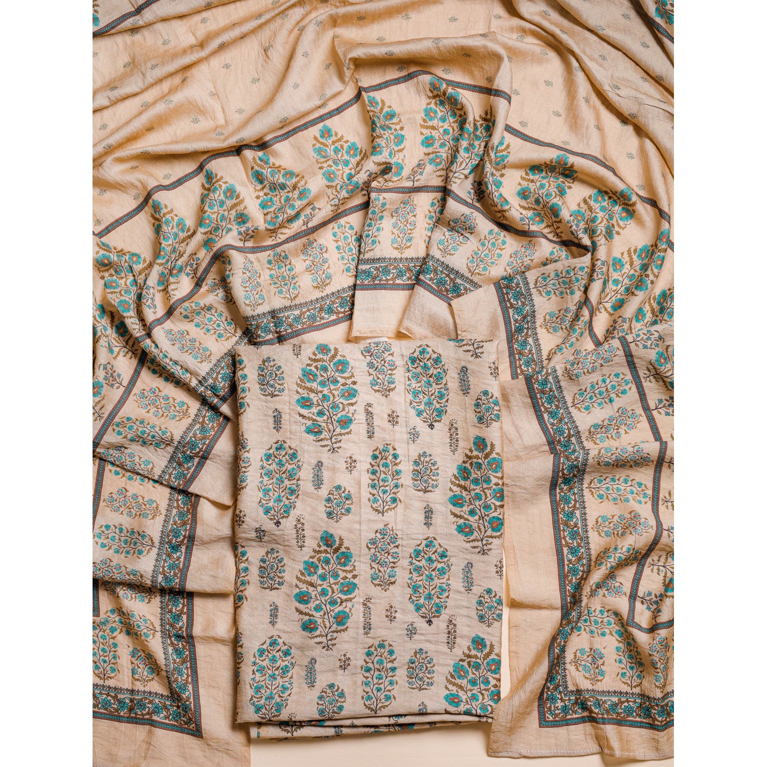 MOGRA CHANDERI 2 PIECE SET