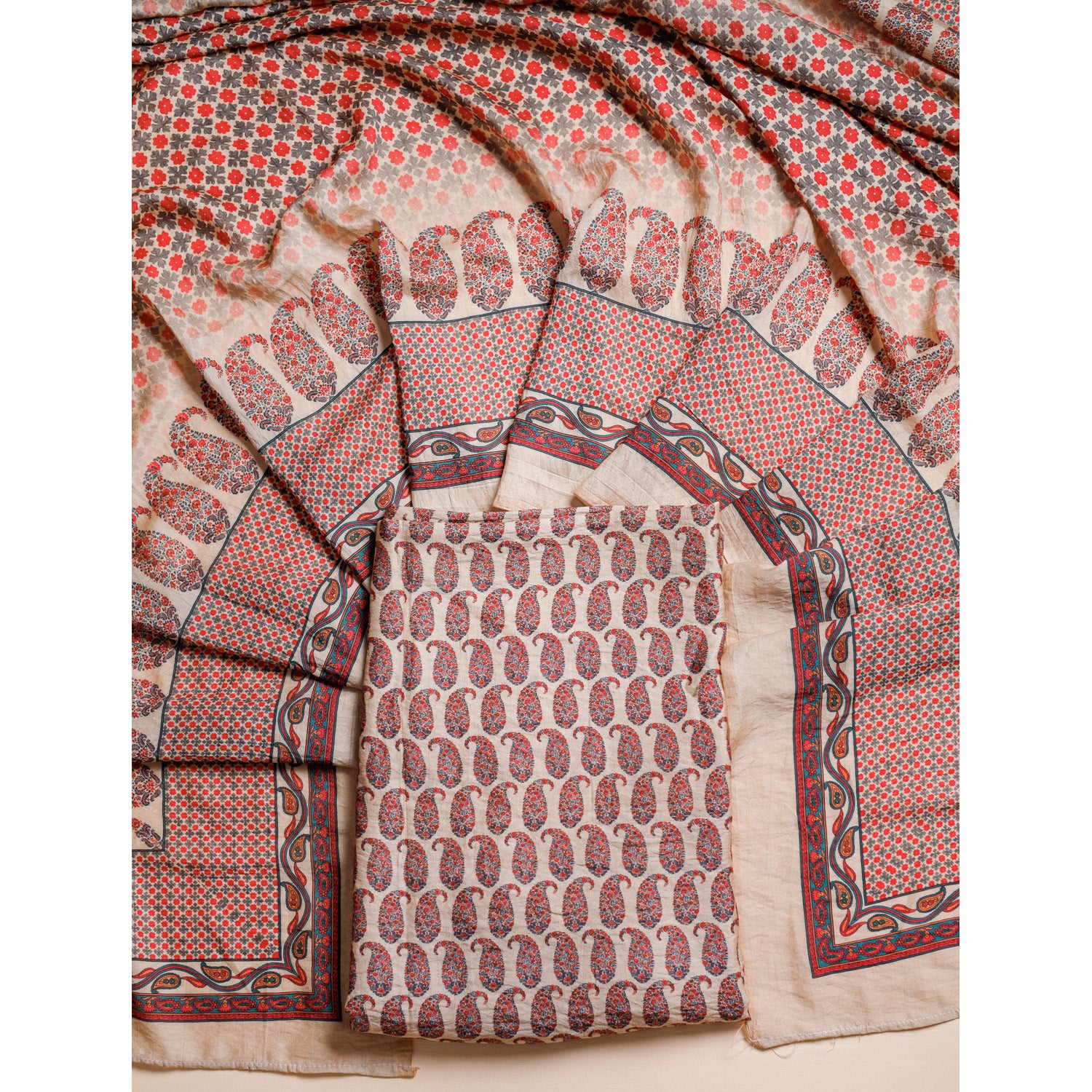 MOGRA CHANDERI 2 PIECE SET