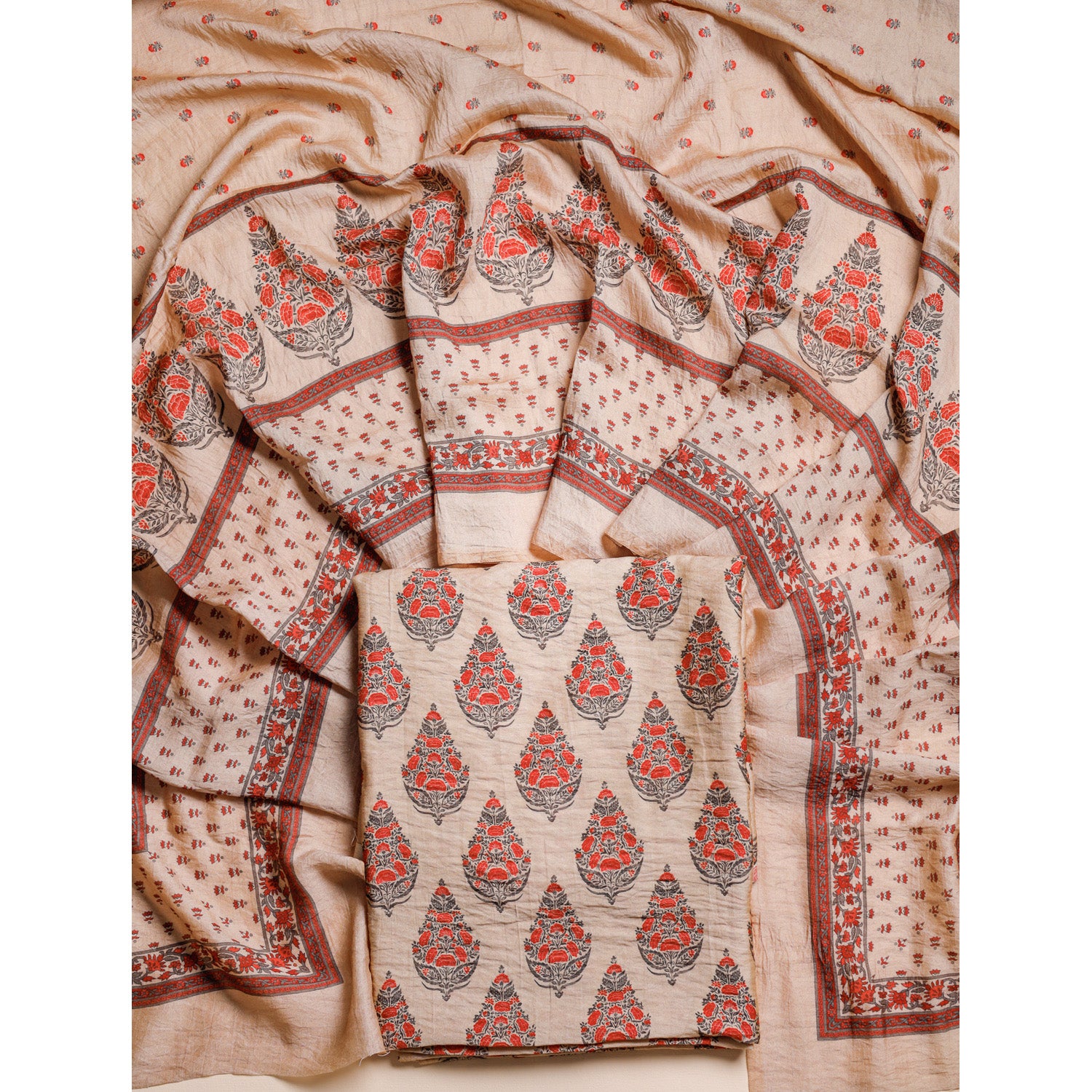 MOGRA CHANDERI 2 PIECE SET