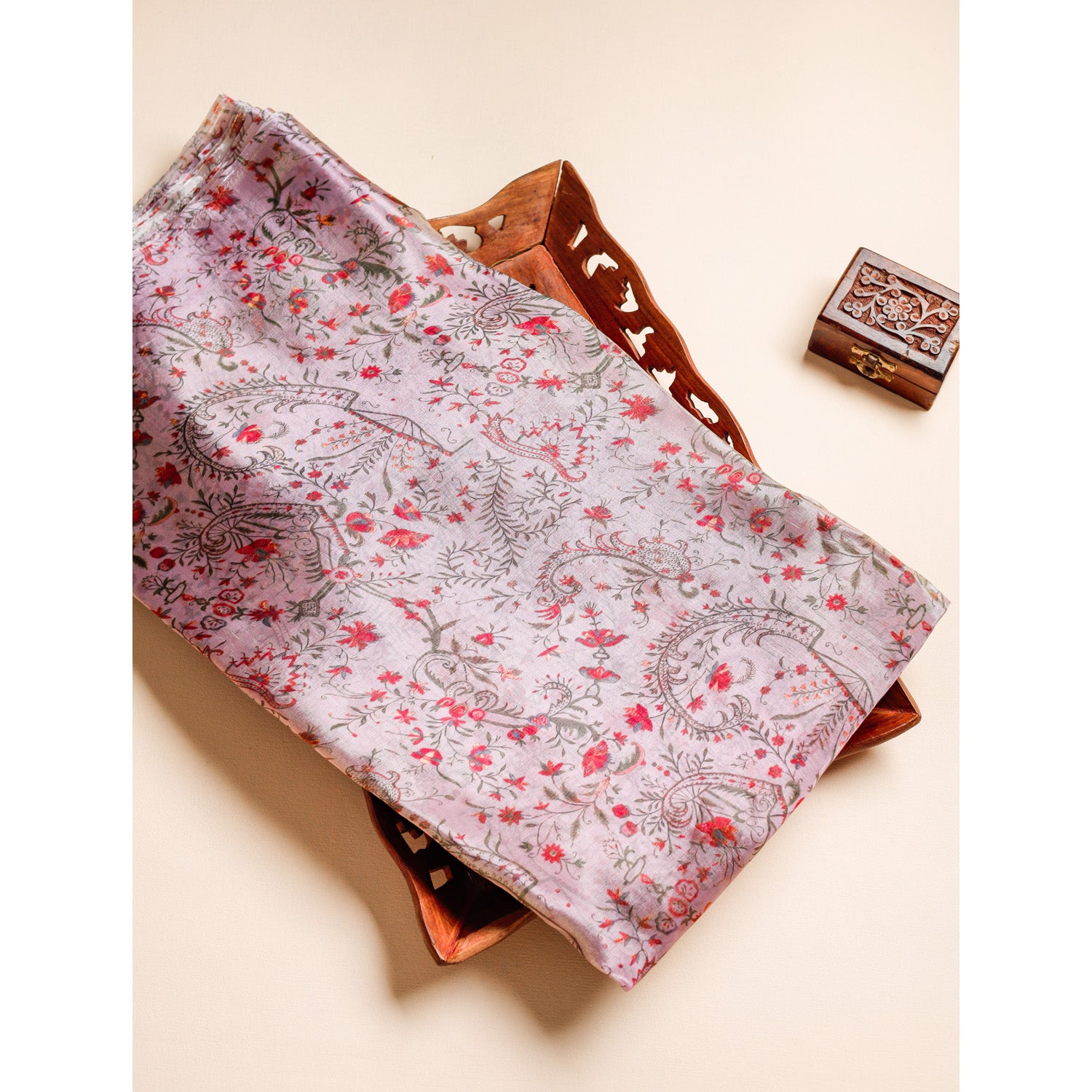 GLASS TISSUE ORGANZA PRINTED FABRIC