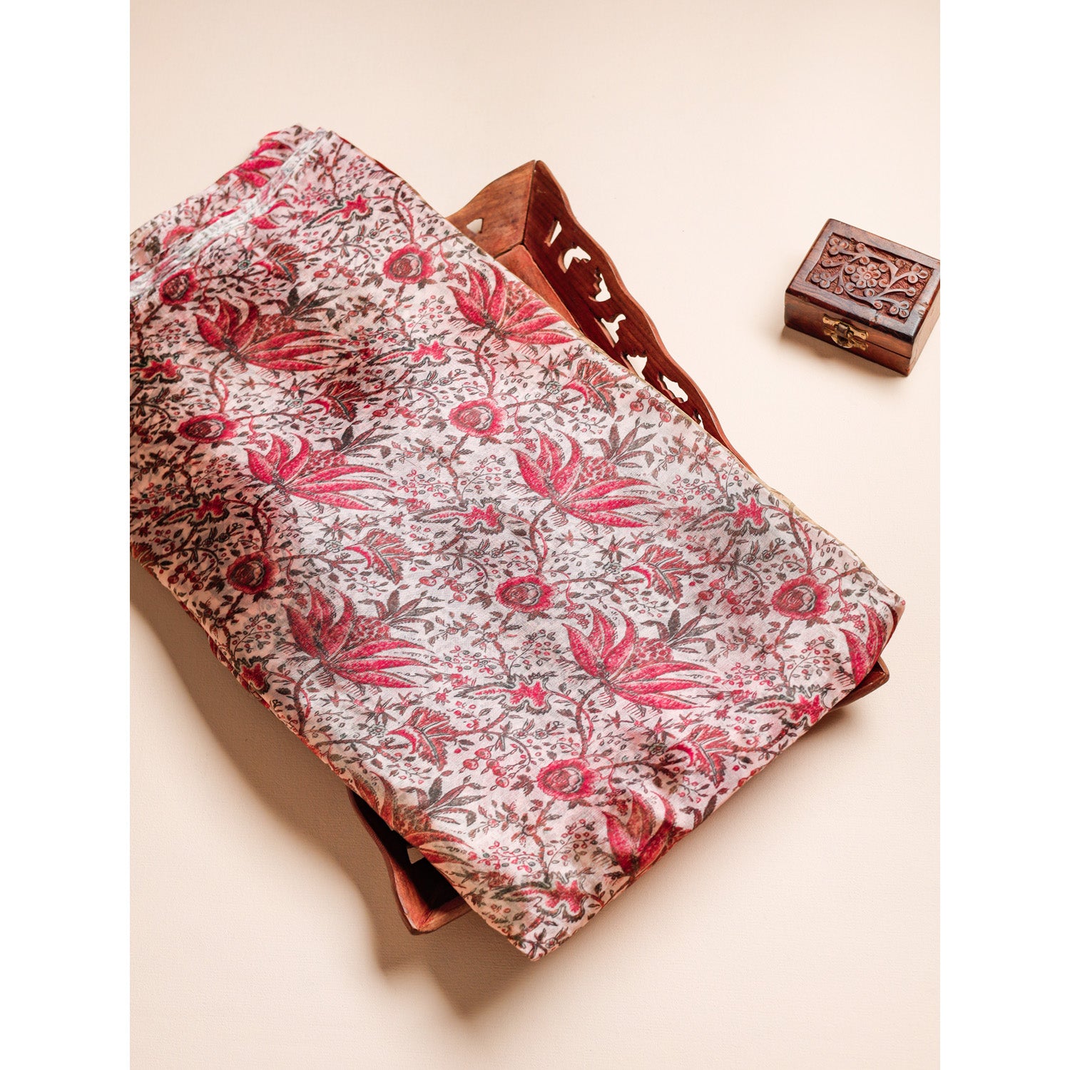 GLASS TISSUE ORGANZA PRINTED FABRIC