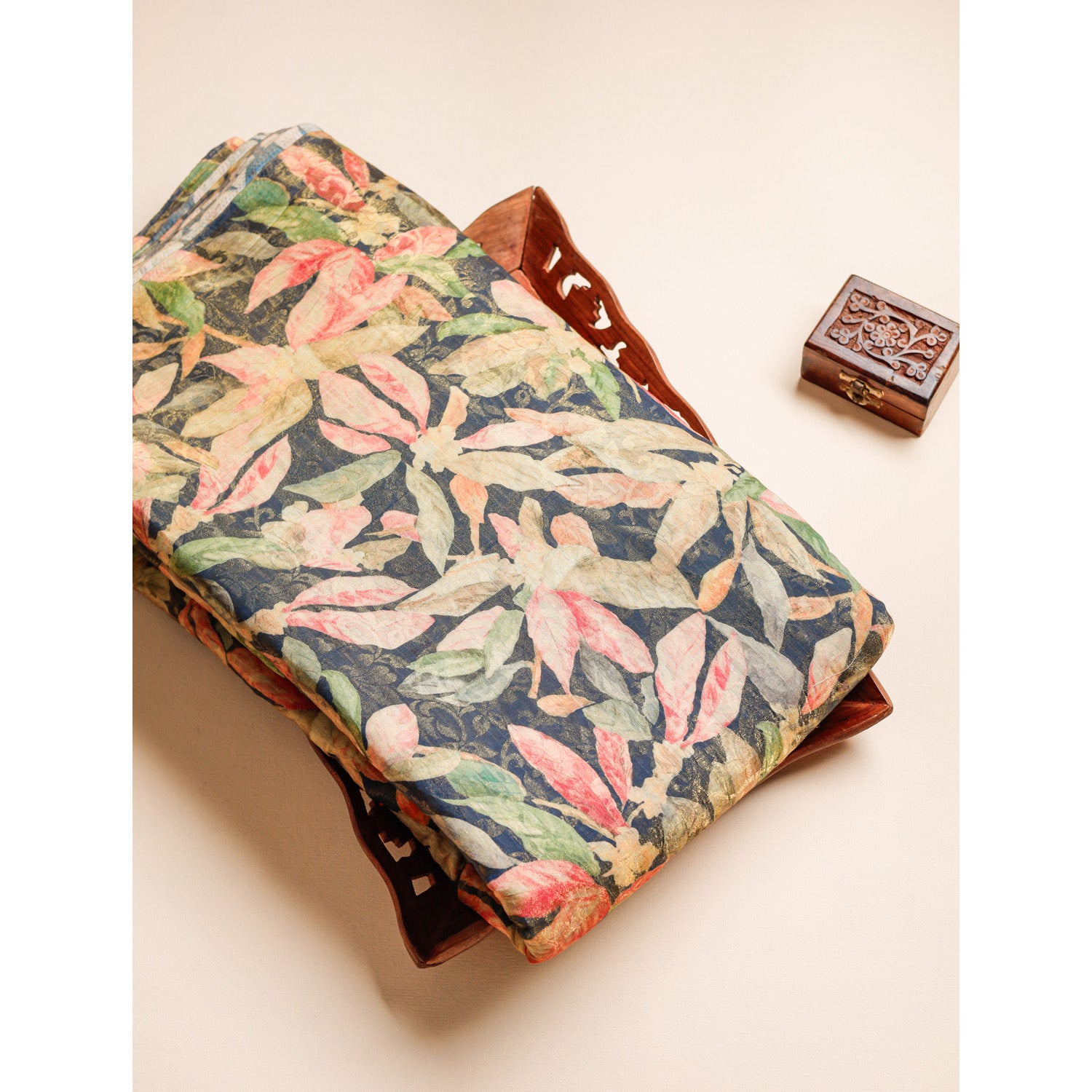 PURE VISCOSE JACQUARD SILK PRINTED FABRIC