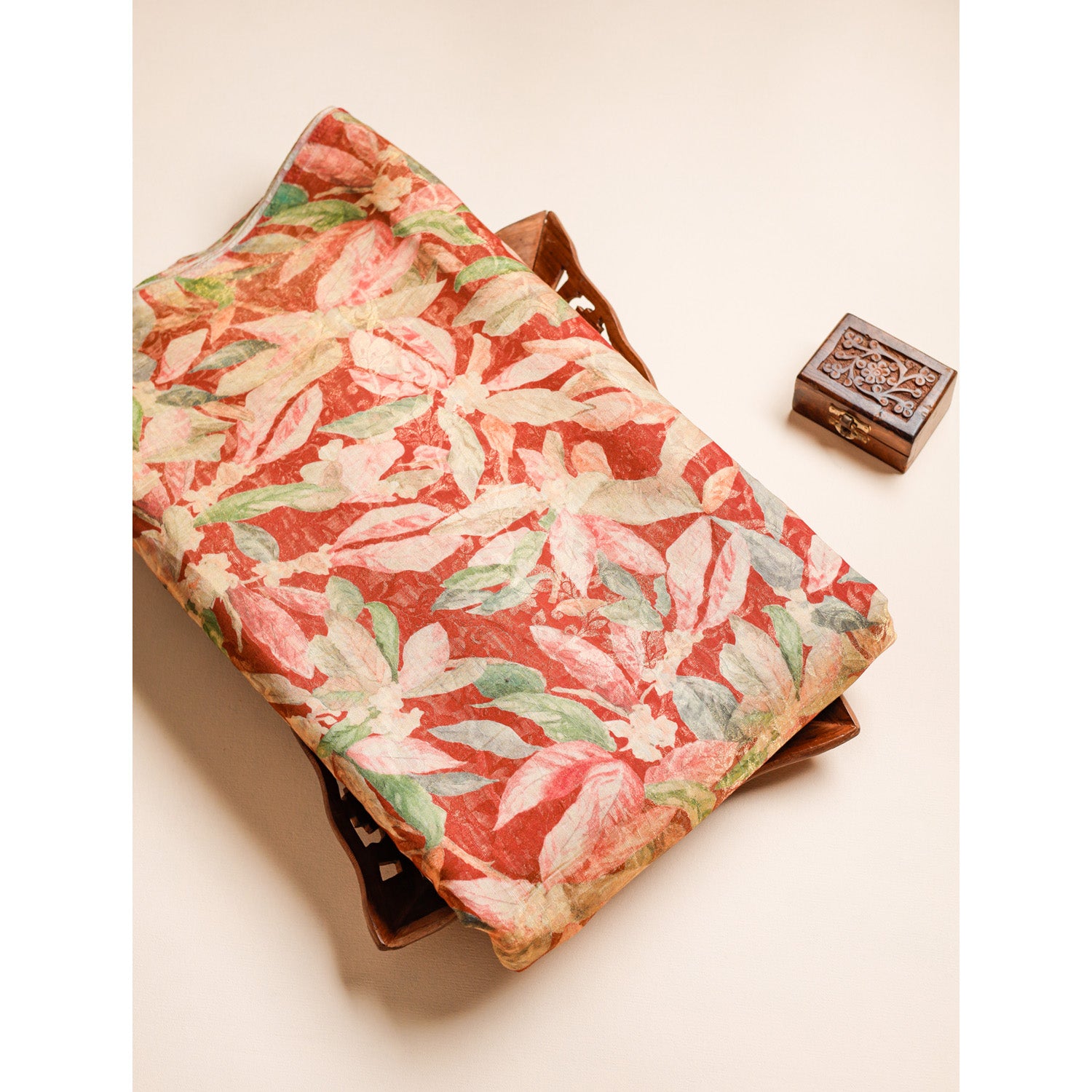 PURE VISCOSE JACQUARD SILK PRINTED FABRIC