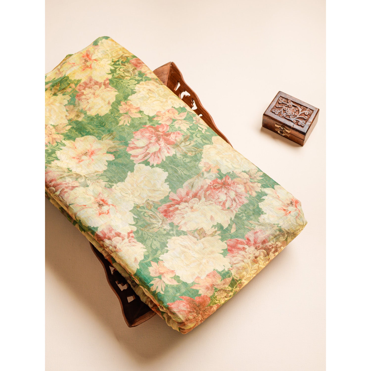 PURE VISCOSE JACQUARD SILK PRINTED FABRIC